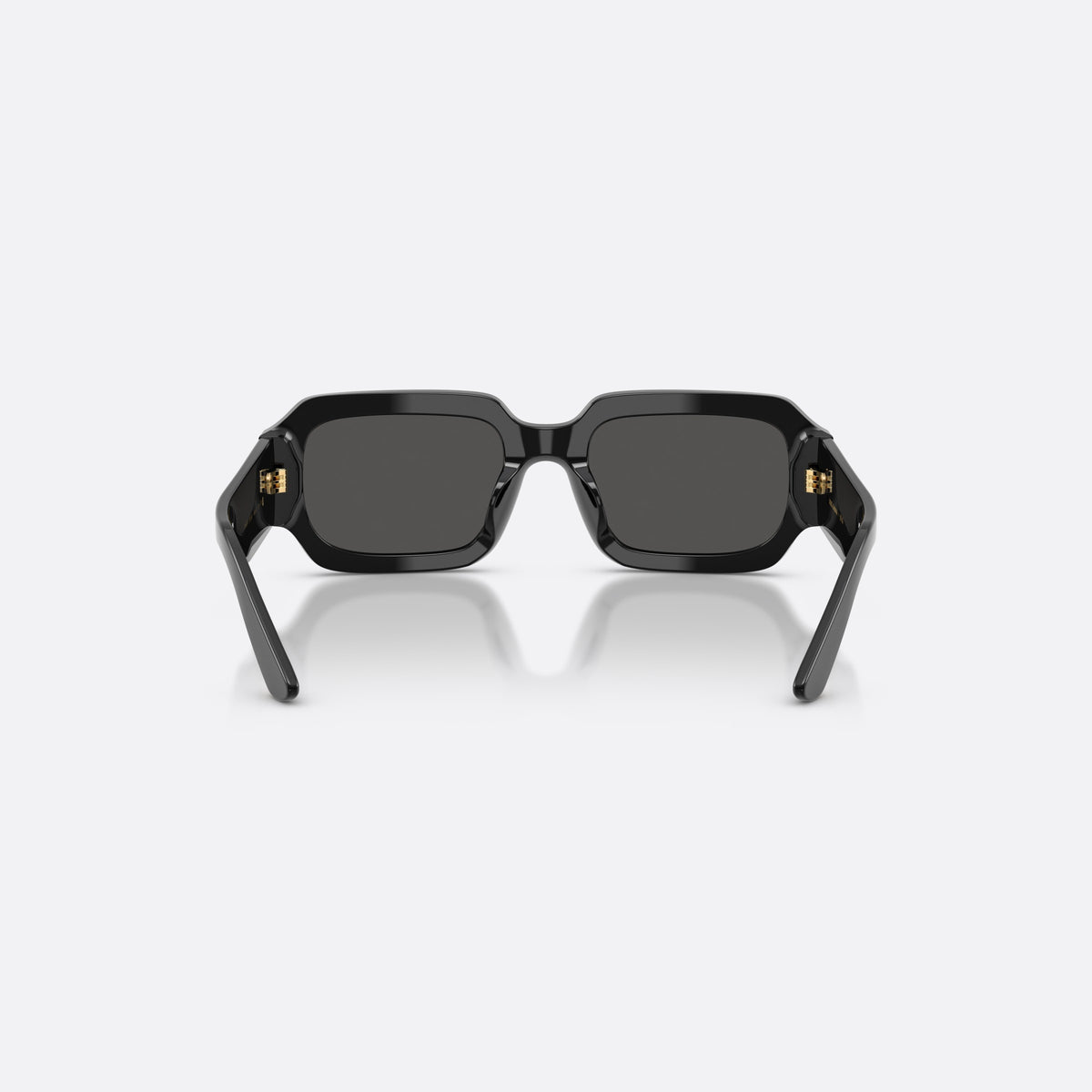 Dolce & Gabbana DX4011 501/87 sunglasses, black square frame for kids, plain bridge, brand logo on temple, wide tapered temples, back view