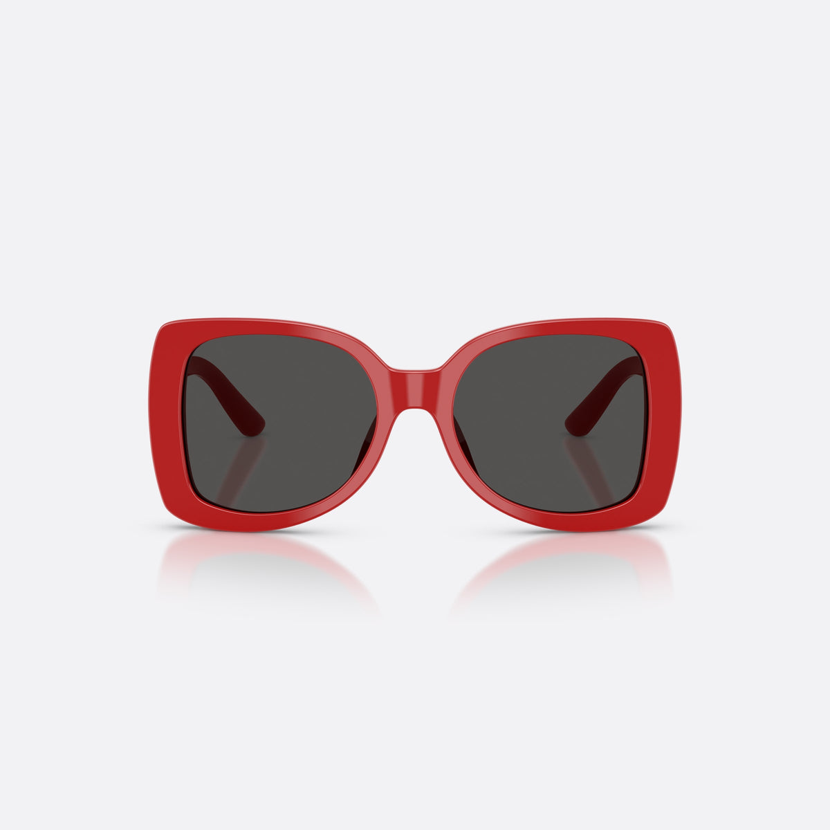 Ochelari de soare Dolce & Gabbana DX4012 308887, fluture roșu, pentru copii, punte simplă, literele brandului pe braț, ramă completă, vedere din față