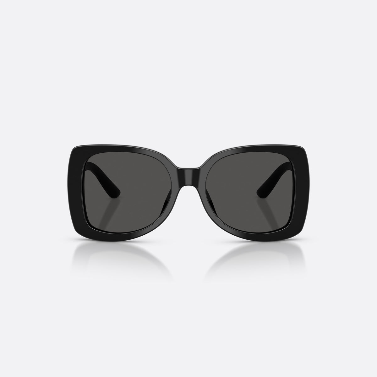 Dolce & Gabbana DX4012 501/87 sunglasses, black butterfly frame for kids, plain bridge, brand lettering on temples, front view