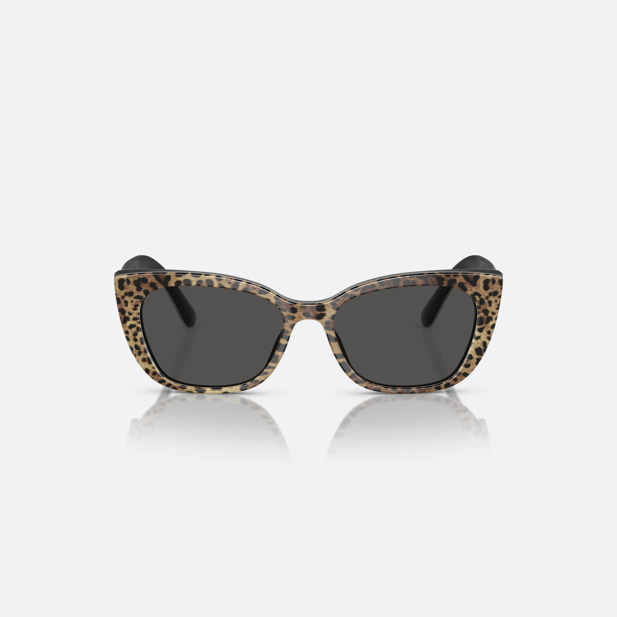 Ochelari de soare Dolce & Gabbana DX4427 316387, cat eye negru, pentru copii, punte simplă, literele brandului pe brațe, ramă completă, vedere din față