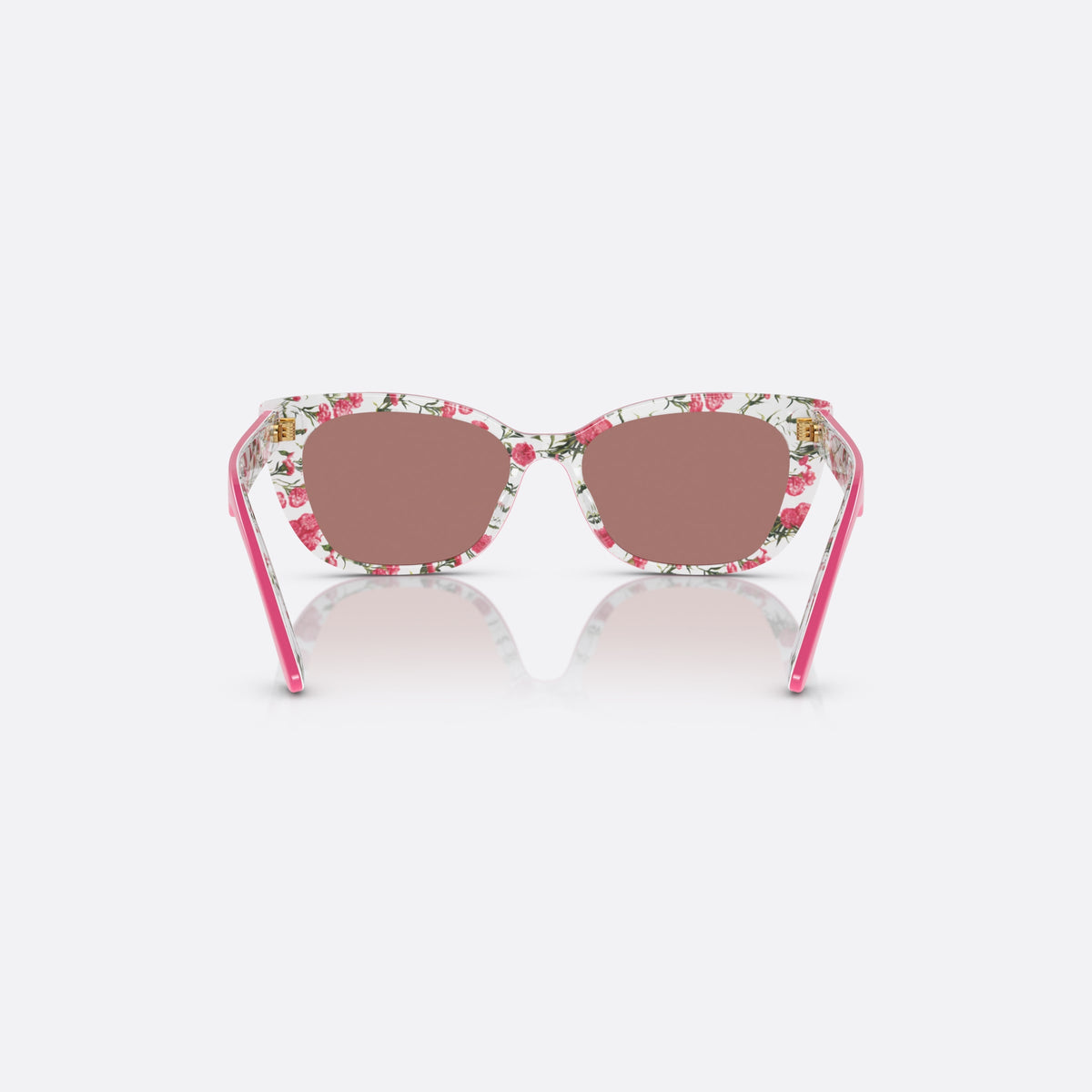 Dolce & Gabbana DX4427 3207/Z sunglasses, pink cat eye frame for kids, plain bridge, brand lettering on temples, full-rim frame, back view
