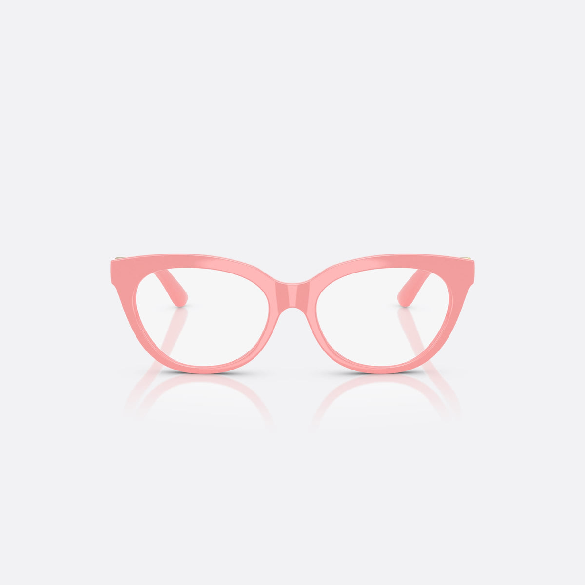 Dolce & Gabbana DX5005U 3098 eyeglasses, pink butterfly frame for kids, plain bridge with central ridge, full-rim front, front view