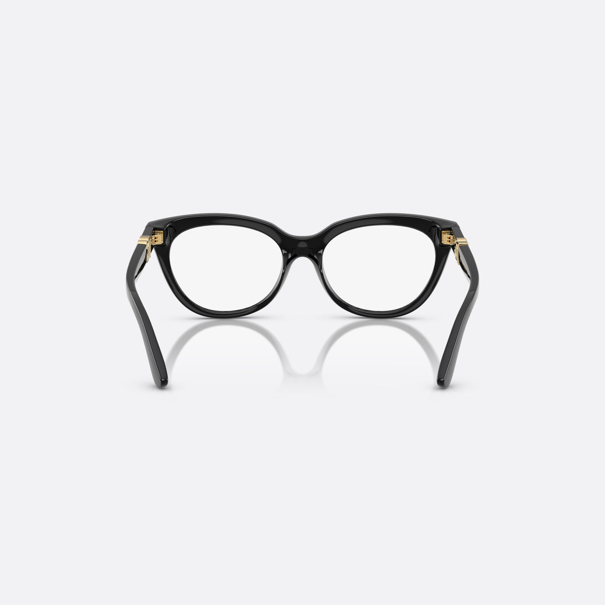 Rame ochelari de vedere Dolce & Gabbana DX5005U 501, fluture negru, pentru copii, punte integrată simplă, placă cu logo pe brațe, vedere din spate