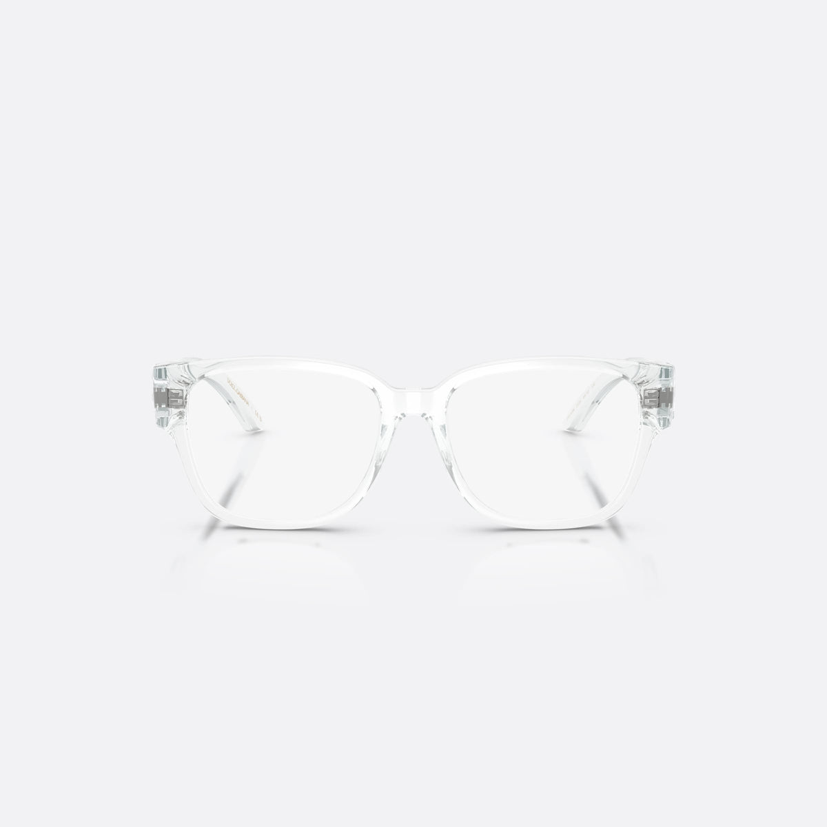 Dolce & Gabbana DX5006 3133 eyeglasses, clear square frame for kids, plain bridge, brand logo on temples, full-rim front, front view