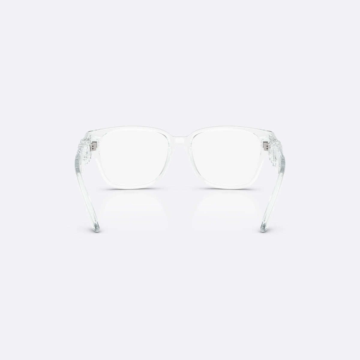 Dolce & Gabbana DX5006 3133 eyeglasses, clear square frame for kids, plain bridge, brand logo on temples, full-rim front, back view