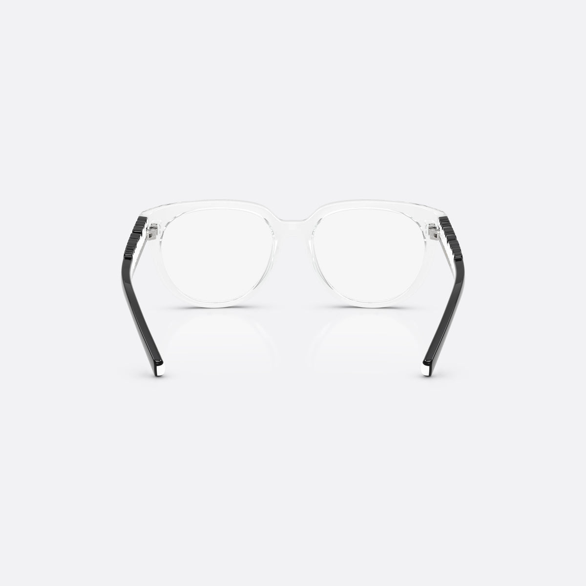 Dolce & Gabbana DX5007 3133 eyeglasses, clear phantos frame for kids, plain bridge, brand lettering on temples, back view