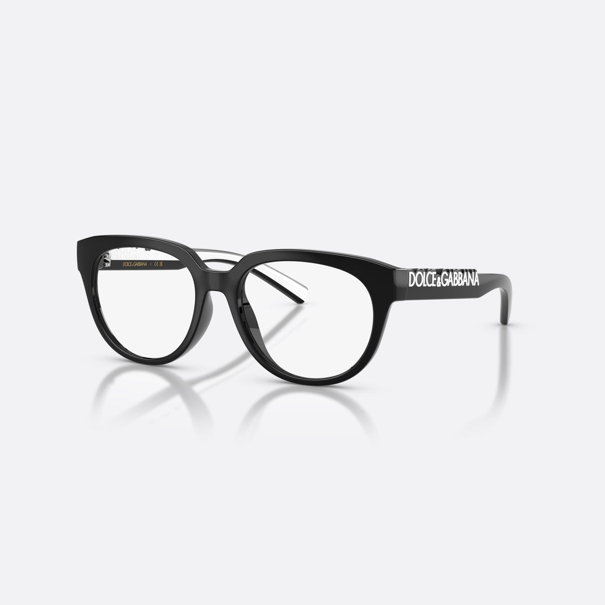 Dolce & Gabbana DX5007 501 eyeglasses, black phantos frame for kids, plain double bridge, brand lettering on temples