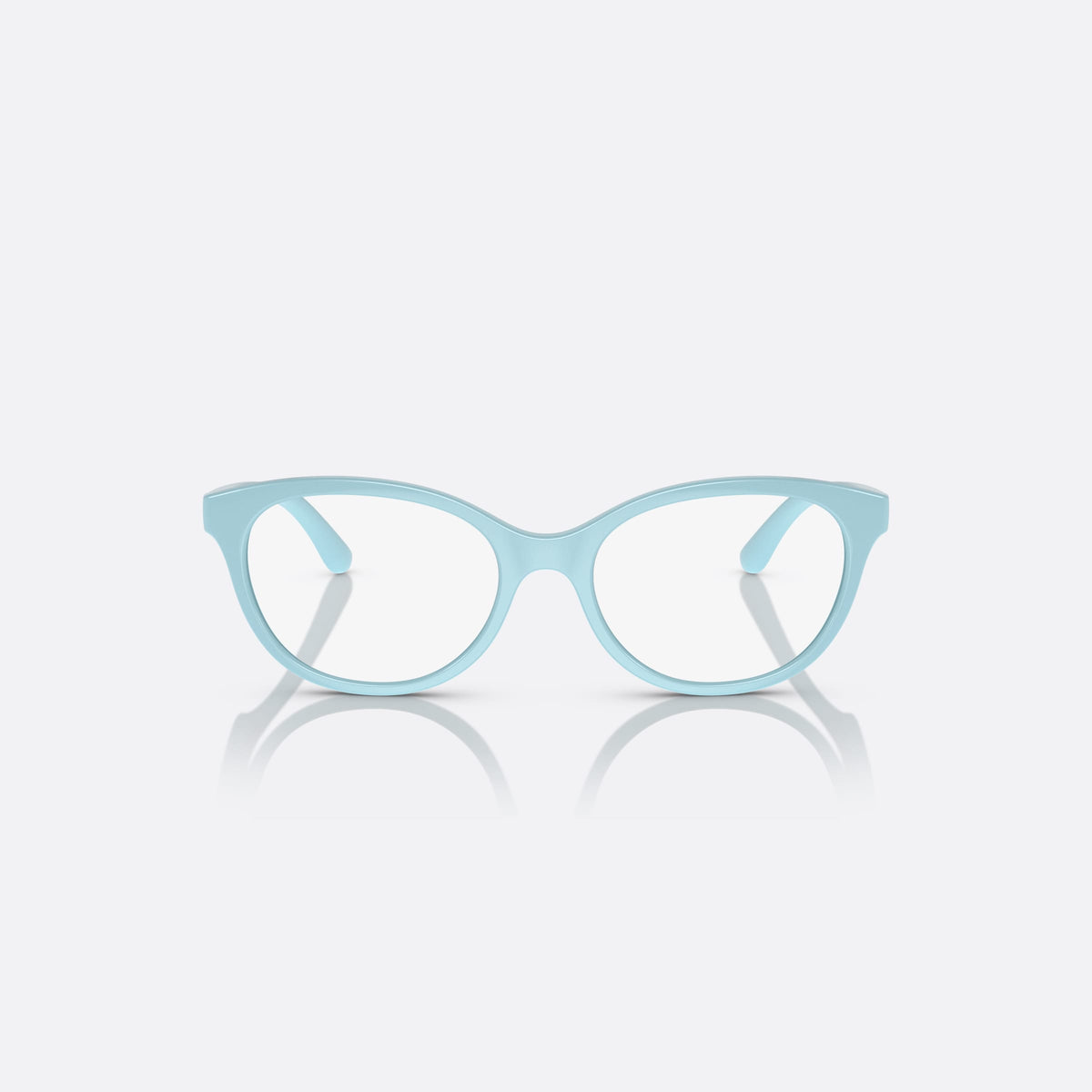 Dolce & Gabbana DX5096 3134 eyeglasses, blue butterfly frame for kids, plain integrated bridge, brand lettering on the temples, front view