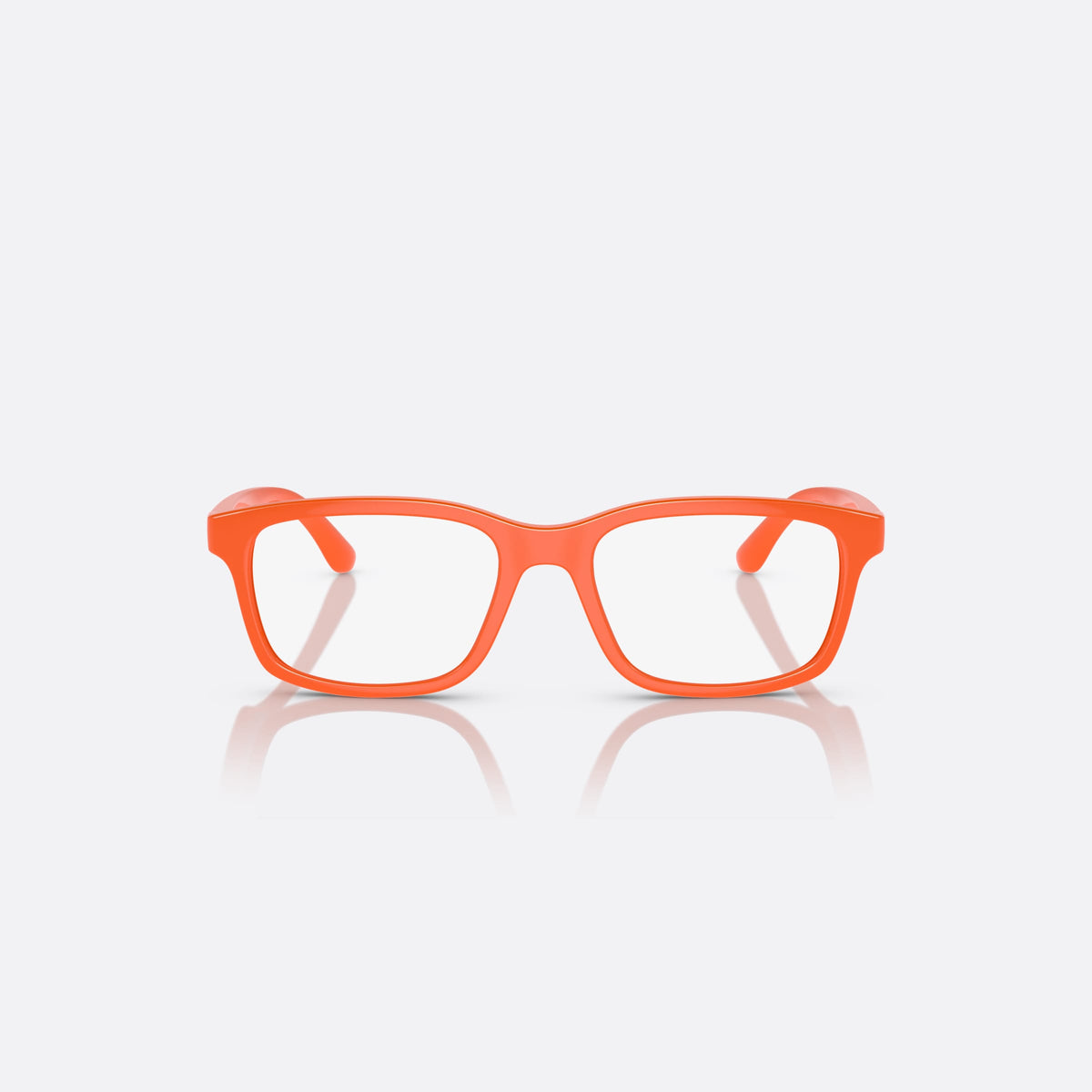 Dolce & Gabbana DX5097 3338 eyeglasses, orange rectangle frame for kids, plain integrated bridge, brand logo on temple, front view