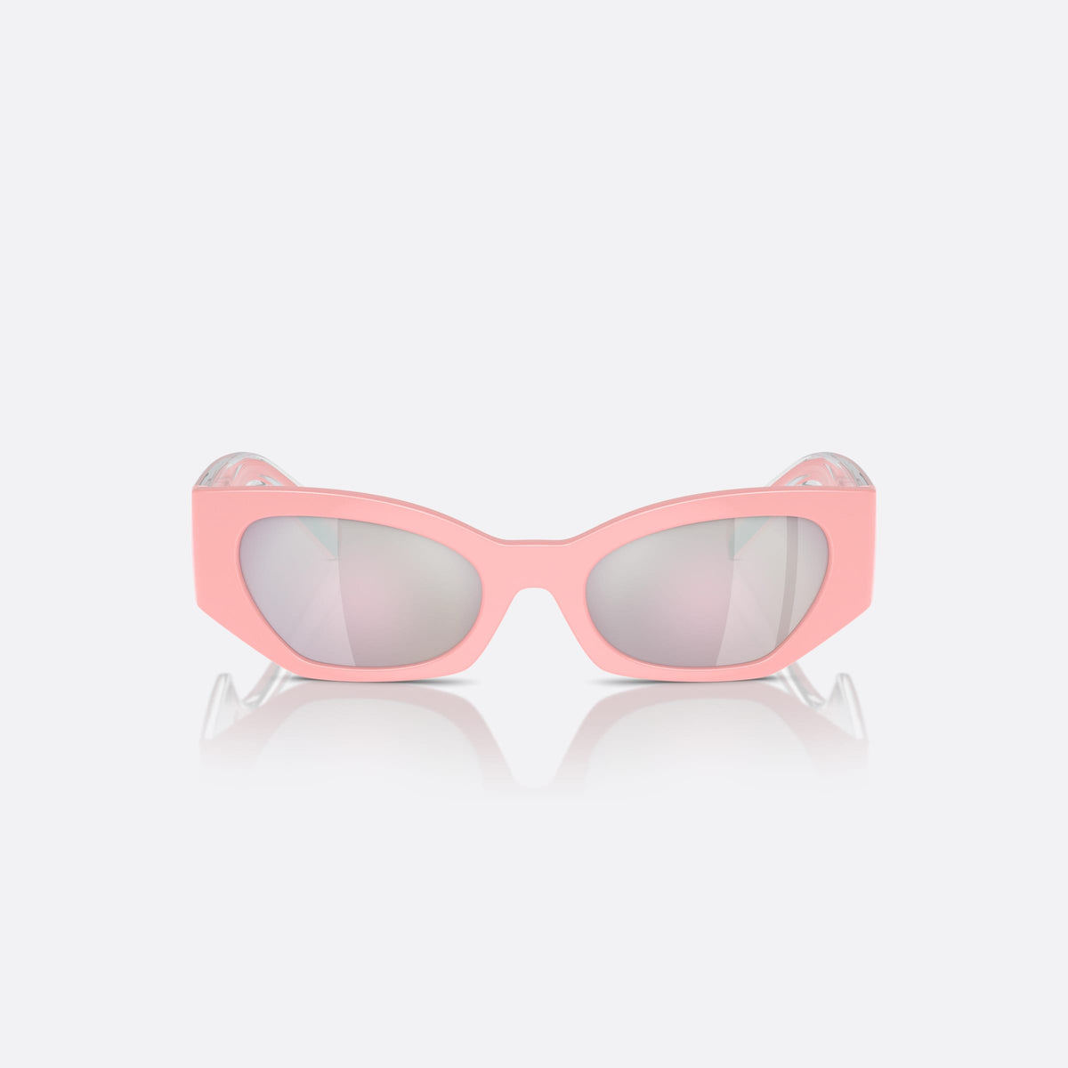 Dolce & Gabbana DX6003 30987V sunglasses, pink cat eye frame for kids, plain integrated bridge, brand lettering on temples, front view