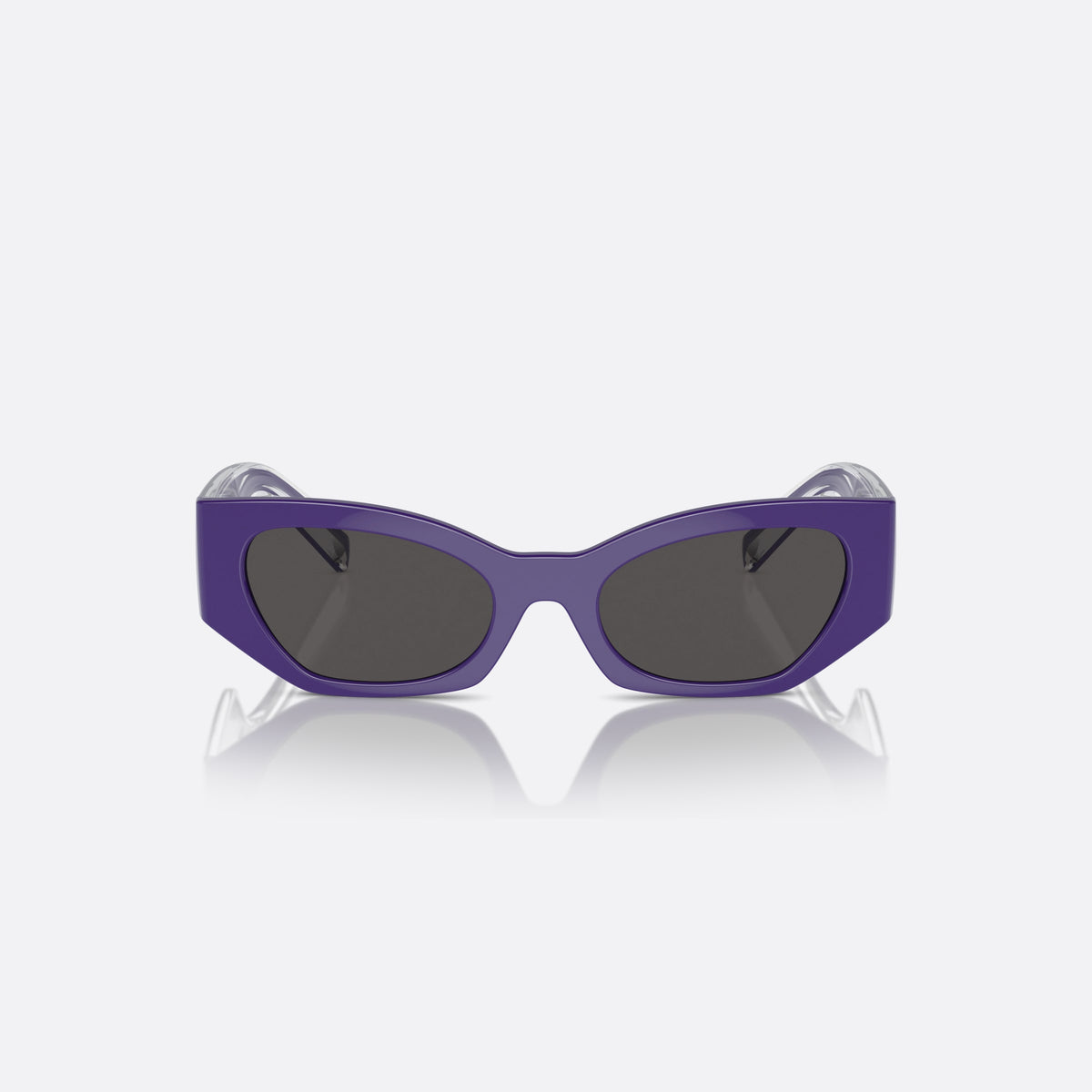 Dolce & Gabbana DX6003 333587 sunglasses, violet cat eye frame for kids, integrated plain bridge, brand lettering on temples, front view