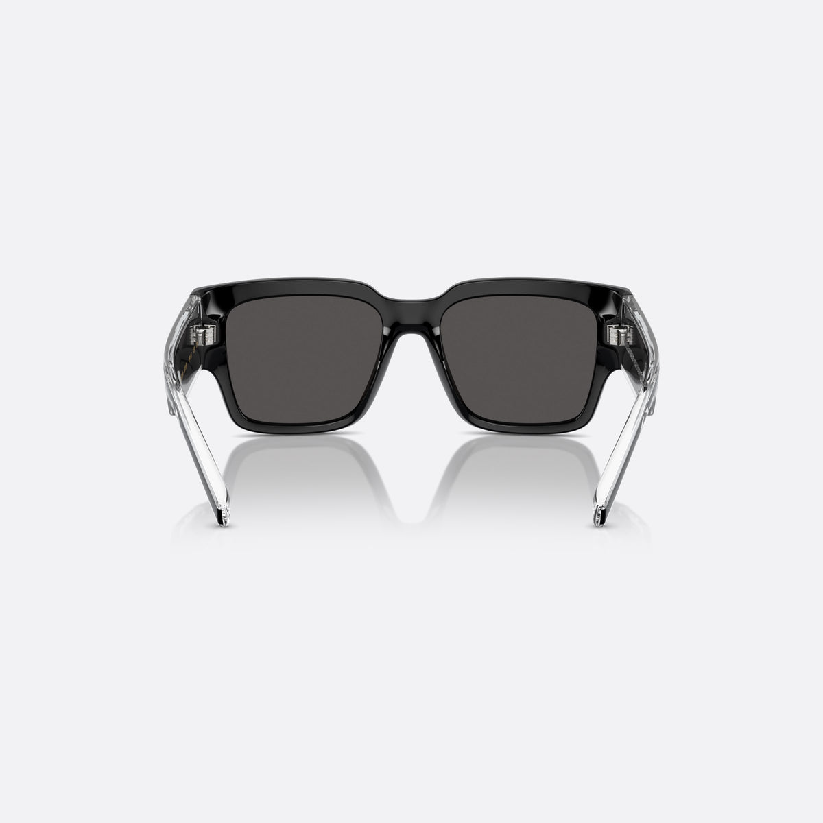 Dolce & Gabbana DX6004 501/87 sunglasses, black square frame for kids, plain bridge, brand lettering on the temples, full-rim frame, back view