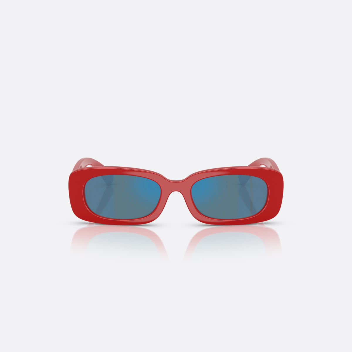 Ochelari de soare Dolce & Gabbana DX6006U 308825, rectangulari roșu, pentru copii, punte simplă, logo al brandului pe brațe, vedere din față