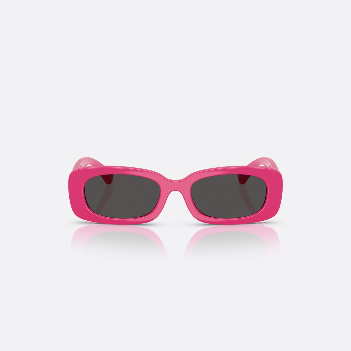 Dolce & Gabbana DX6006U 309887 sunglasses, pink rectangle frame for kids, plain integrated bridge, brand logo on temple, front view