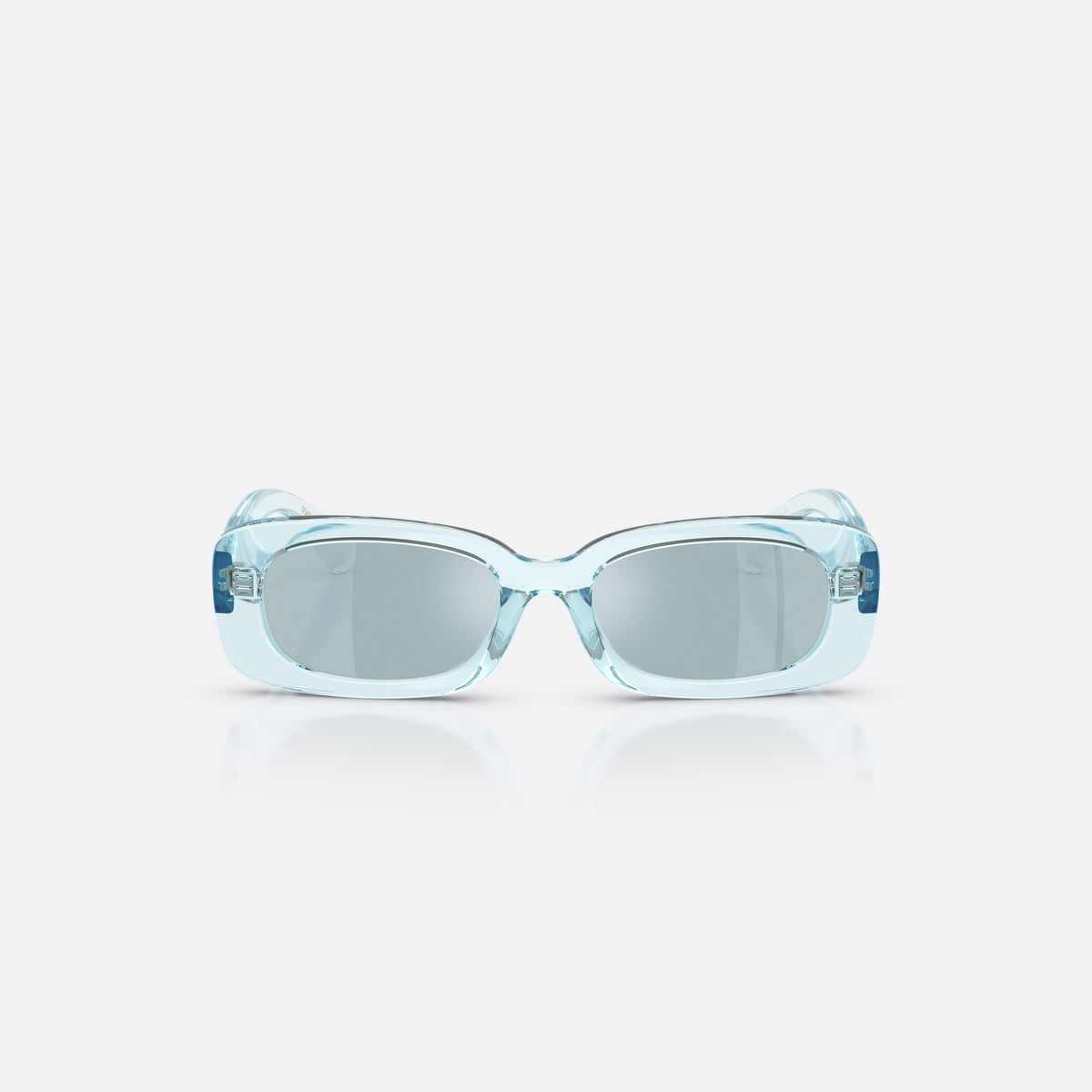 Dolce & Gabbana DX6006U 33466J sunglasses, blue rectangle frame for kids, plain integrated bridge, brand logo on temples, front view