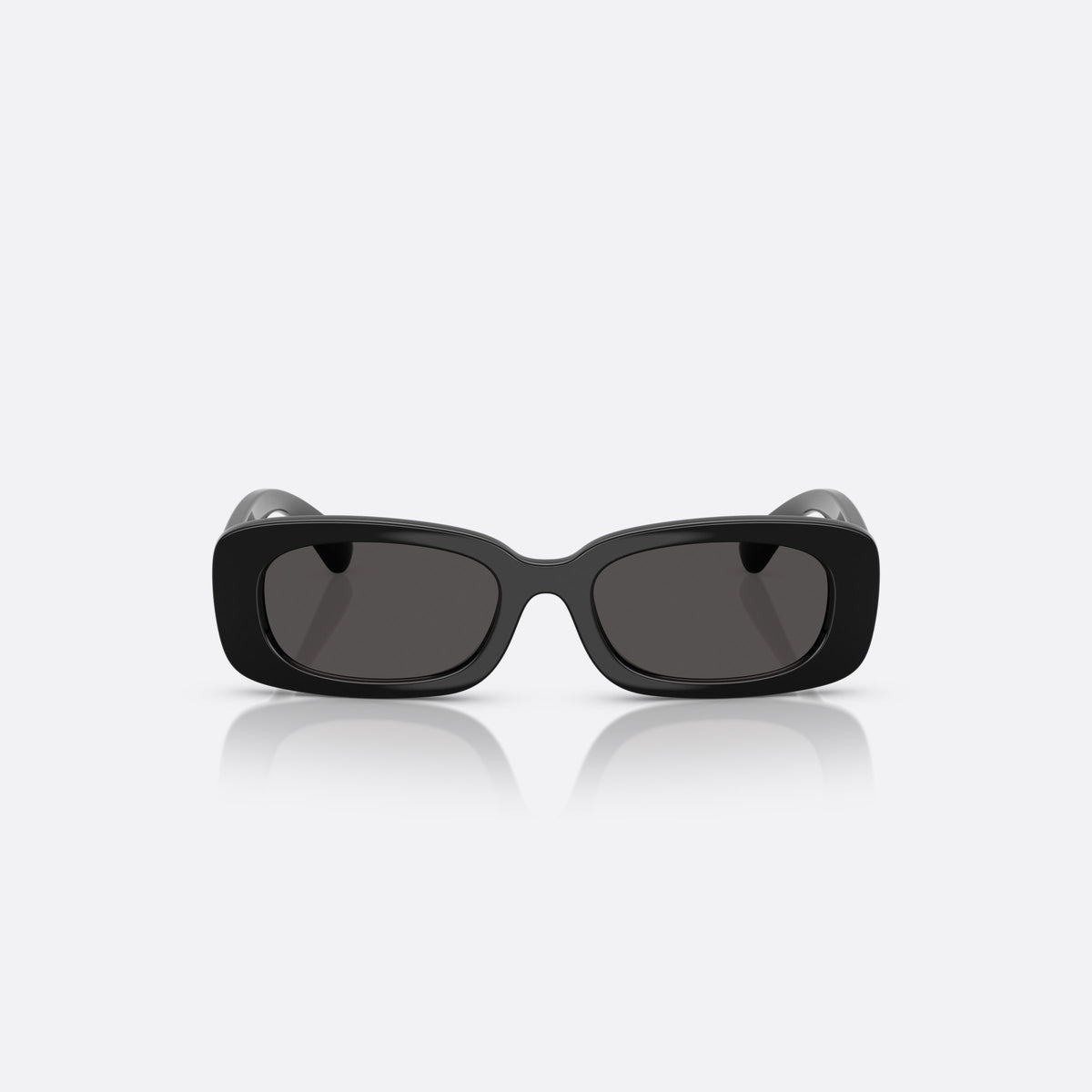 Dolce & Gabbana DX6006U 501/87 sunglasses, black rectangle frame for kids, plain bridge, brand logo plaque on temple, front view