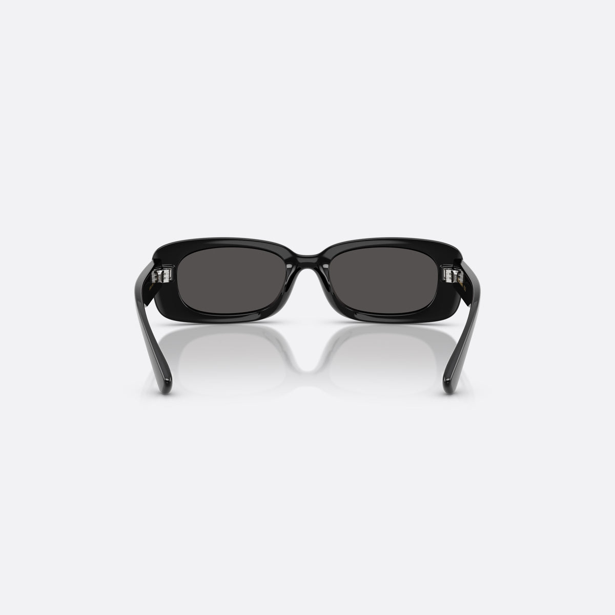 Dolce & Gabbana DX6006U 501/87 sunglasses, black rectangle frame for kids, plain bridge, brand logo plaque on temple, back view