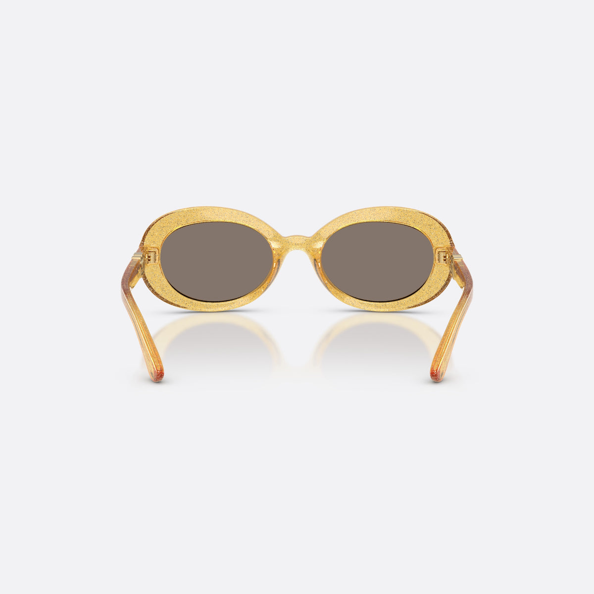 Ochelari de soare Dolce & Gabbana DX6007U 34555A, ovali galben, pentru copii, punte simplă care unește lentilele, brațe subțiri, conice, vedere din spate