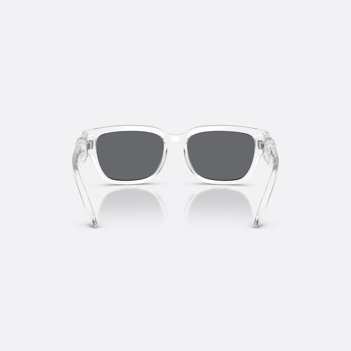 Dolce & Gabbana DX6009 31336G sunglasses, clear rectangle frame for kids, plain bridge, brand logo on temples, wide tapered temples, back view