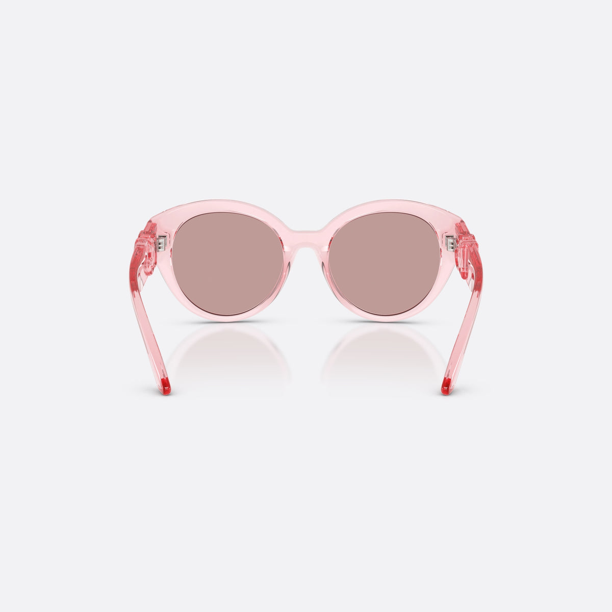 Dolce & Gabbana DX6010 3098VS sunglasses, pink butterfly frame for kids, plain bridge, brand logo on temples, full-rim frame, back view