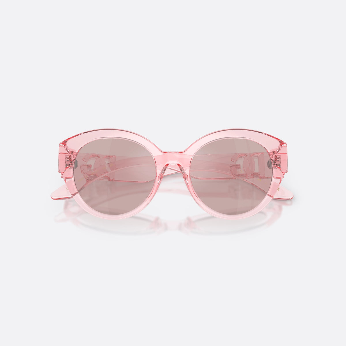 Dolce & Gabbana DX6010 3098VS sunglasses, pink butterfly frame for kids, plain bridge, brand logo on temples, full-rim frame, folded