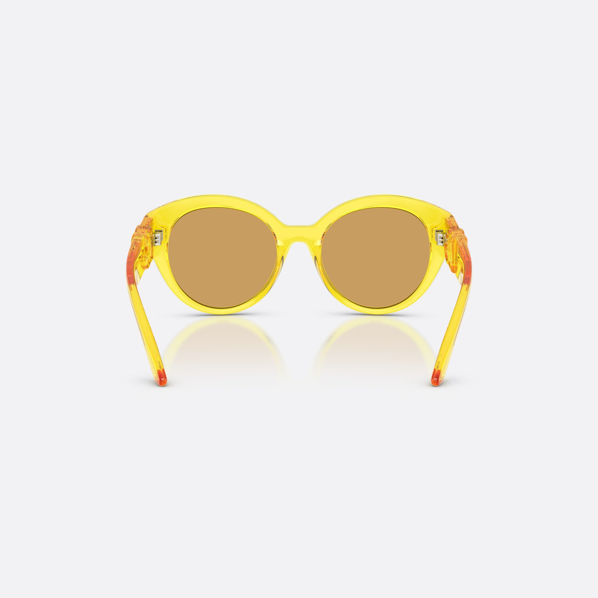 Dolce & Gabbana DX6010 333474 sunglasses, yellow butterfly frame for kids, plain bridge, brand logo on temples, full rim, back view