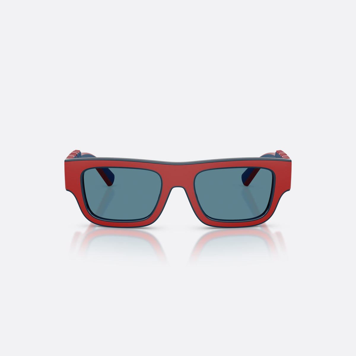 Ochelari de soare Dolce & Gabbana DX6011 346680, rectangulari roșu, pentru copii, punte simplă, literele brandului pe brațe, ramă completă, vedere din față