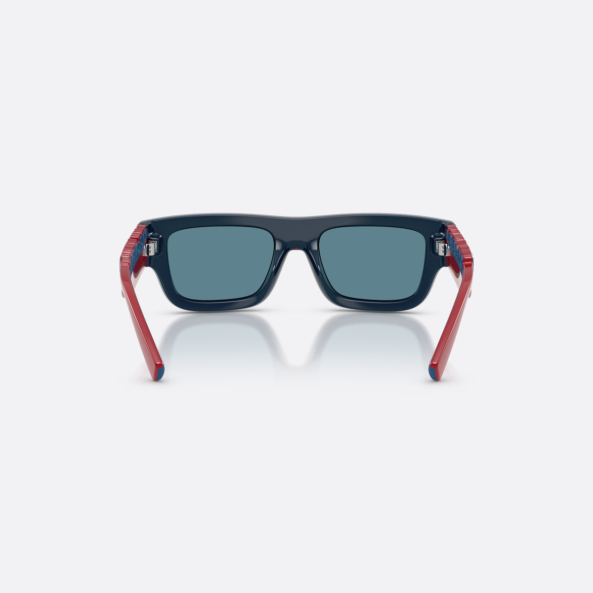 Ochelari de soare Dolce & Gabbana DX6011 346680, rectangulari roșu, pentru copii, punte simplă, literele brandului pe brațe, ramă completă, vedere din spate