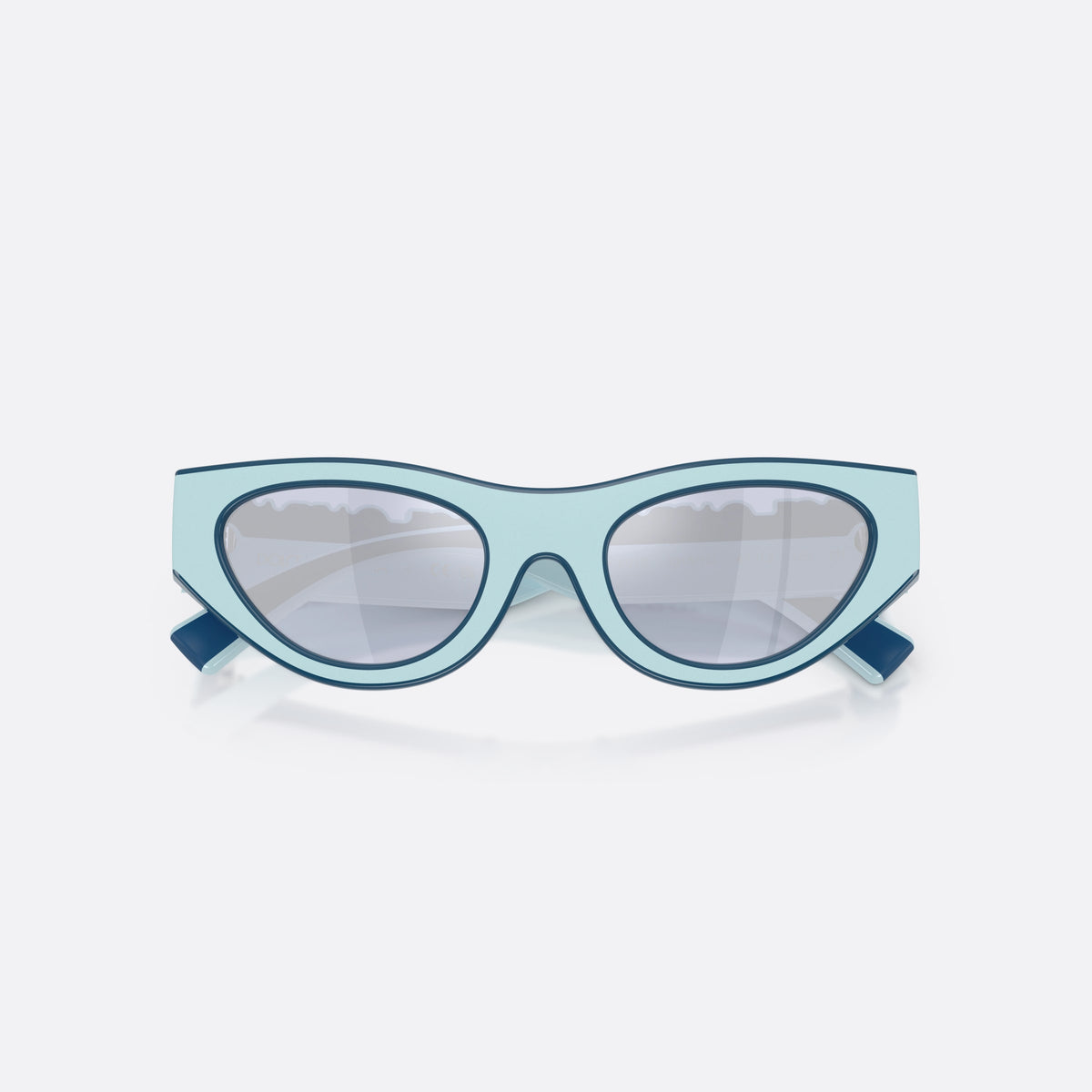 Ochelari de soare Dolce & Gabbana DX6012 30151U, cat eye violet, pentru copii, punte integrată simplă, literele brandului pe brațe, cu brațele pliate