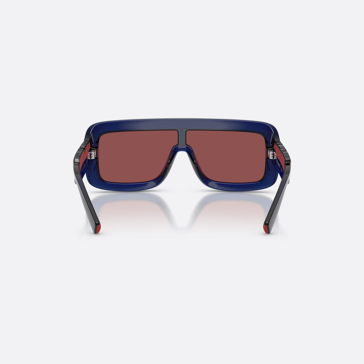 Dolce & Gabbana DX6013 300975 sunglasses, blue rectangle frame for kids, brand lettering on temples, wide flat temples, back view