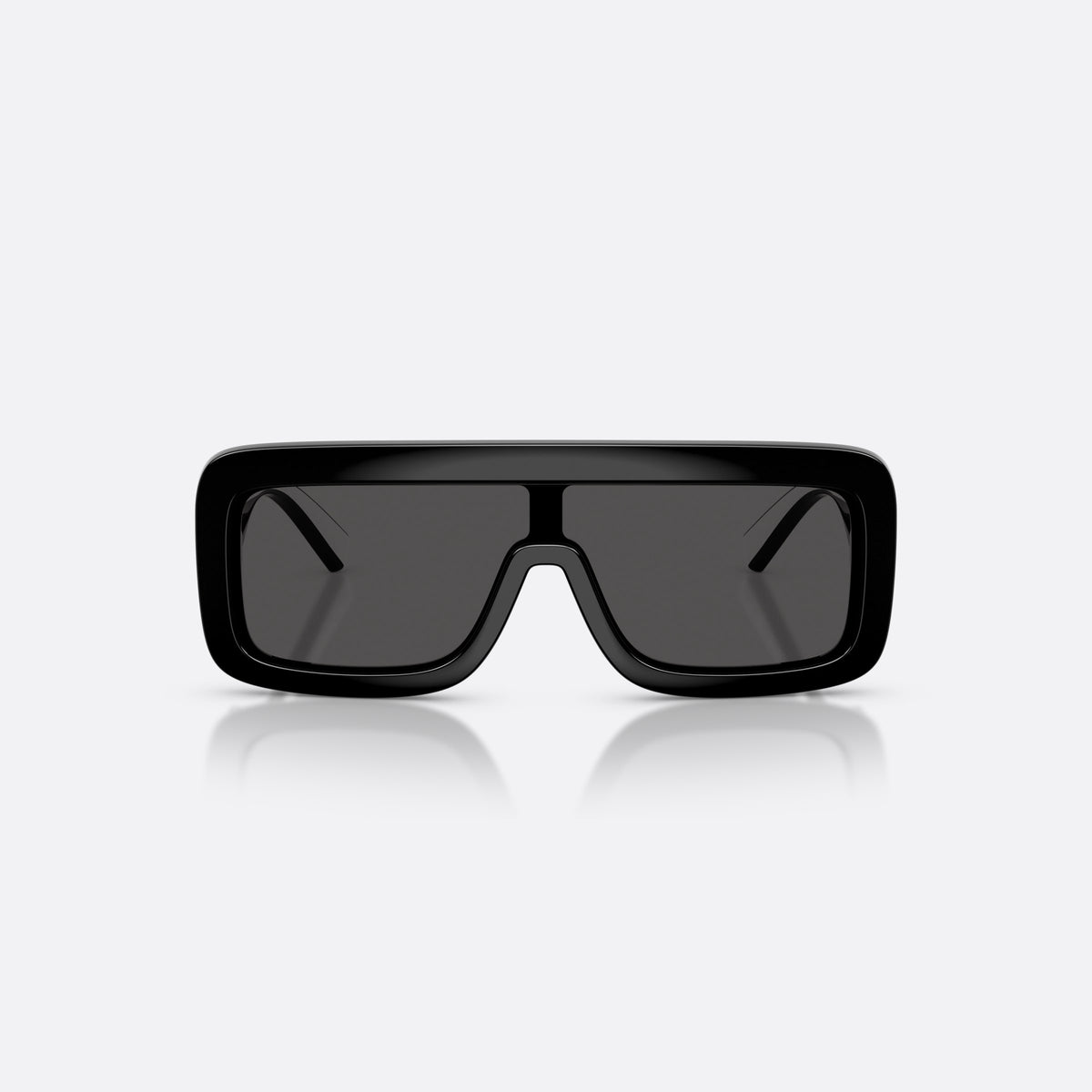 Ochelari de soare Dolce & Gabbana DX6013 501/87, rectangulari negru, pentru copii, punte integrată simplă, literele brandului pe brațe, vedere din față