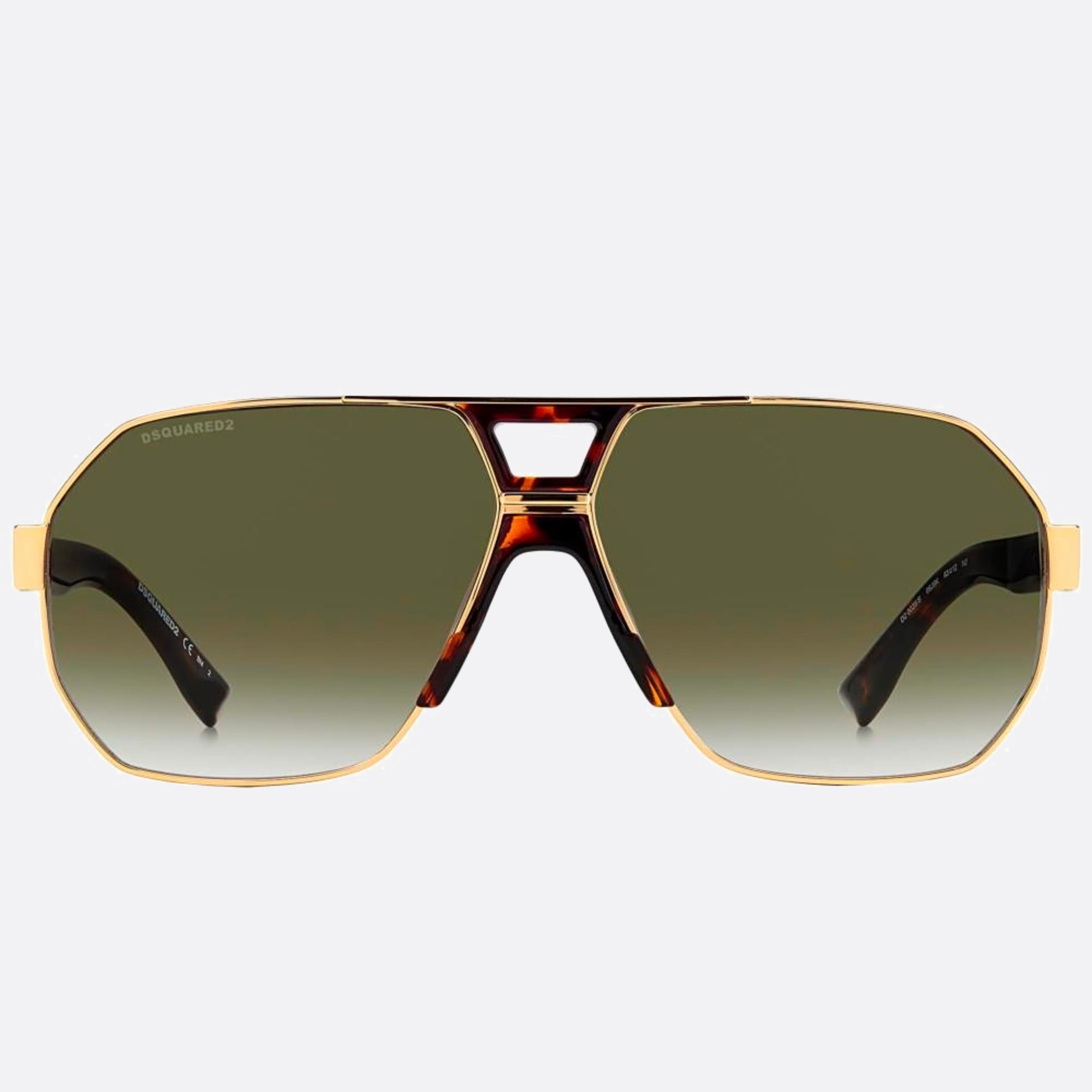 Dsquared2 63mm 06j Gold Geometric Men Sunglasses - Main View