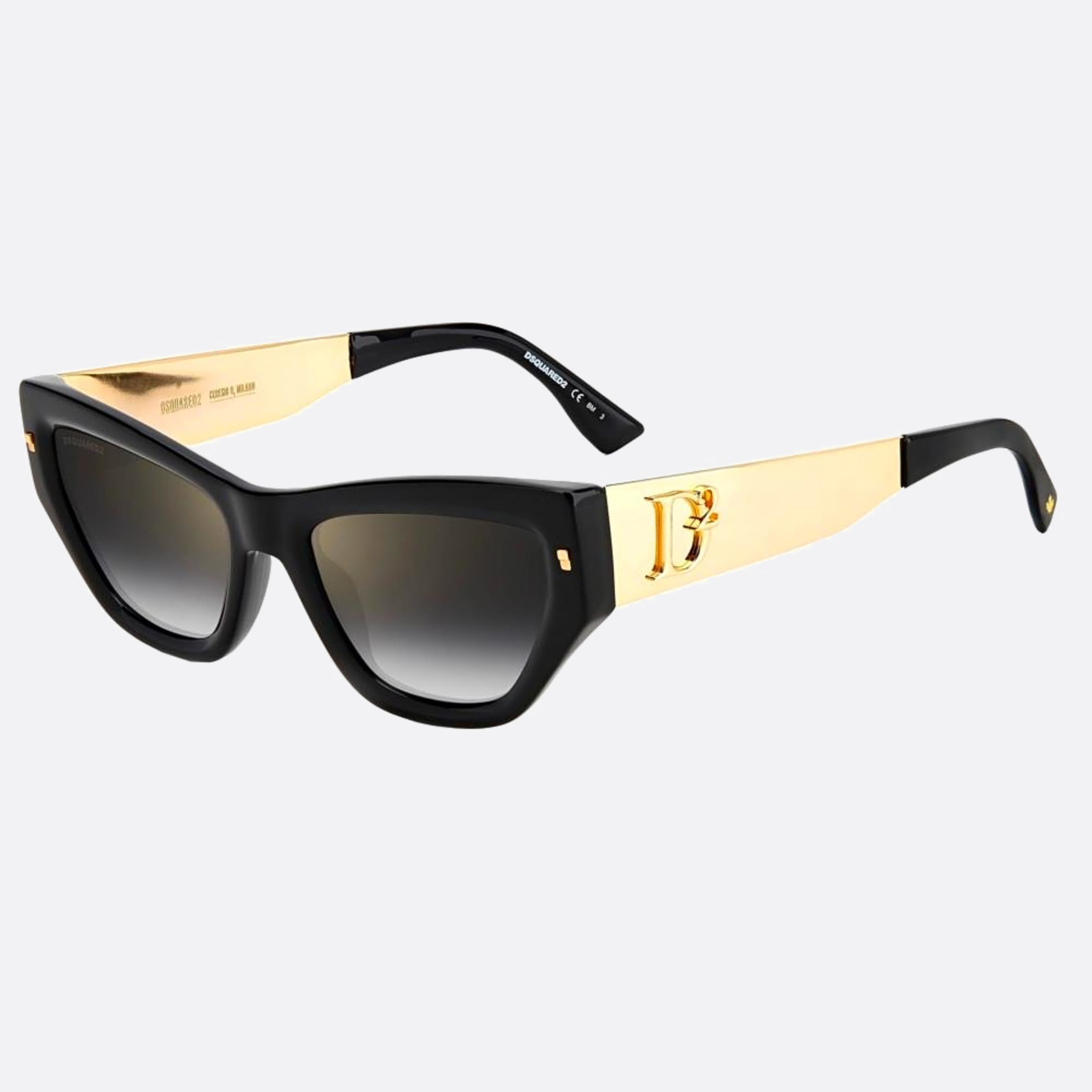 Dsquared2 53mm Rhl Black Visor Women Sunglasses - Side View