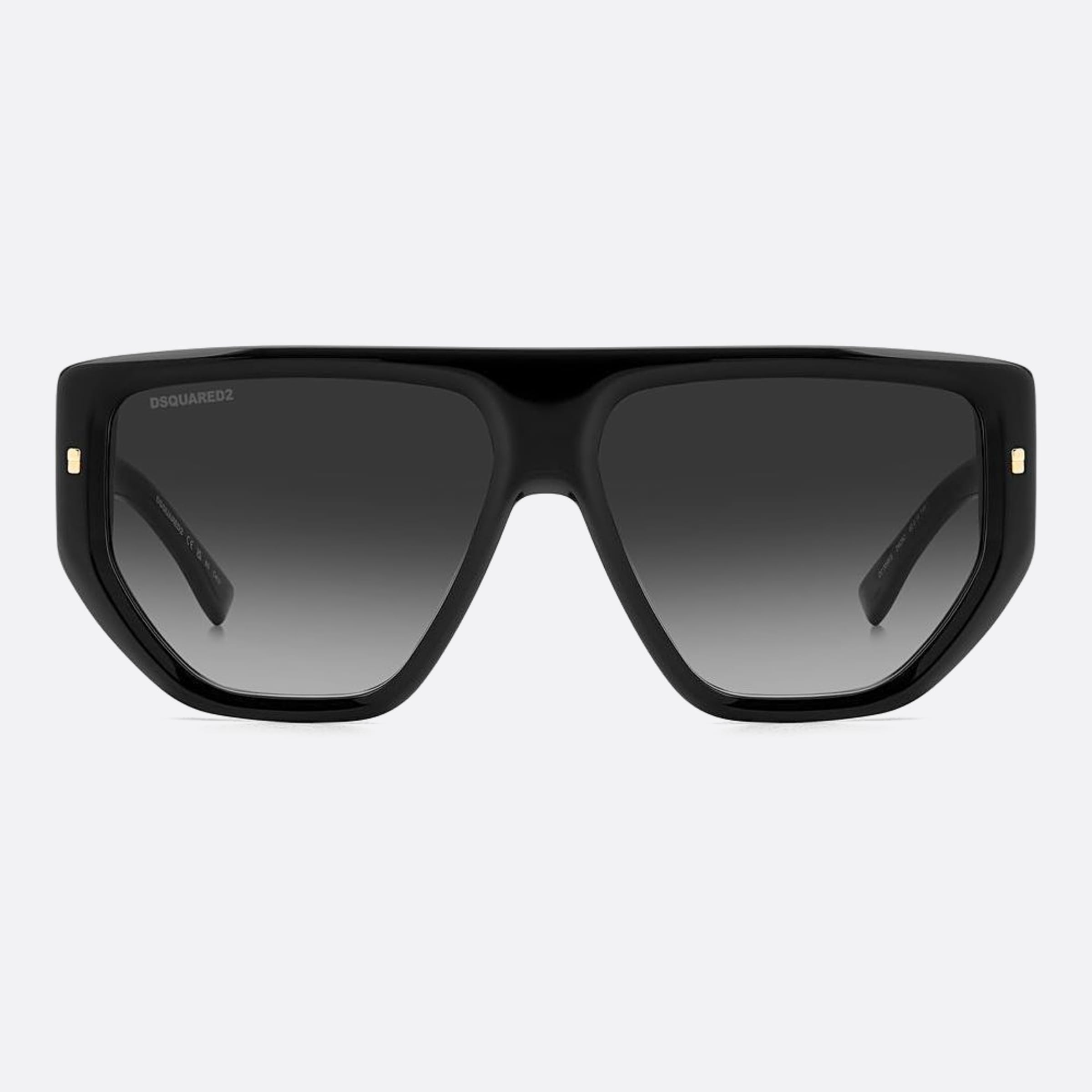Dsquared2 60mm 2m2 Black Squared Men Sunglasses - Main View