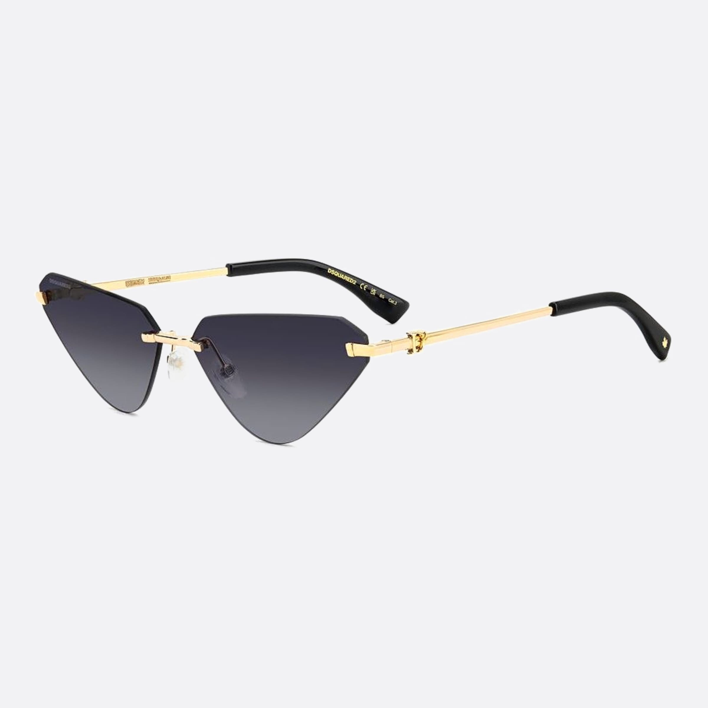 Dsquared2 63mm Rhl Gold Geometric Women Sunglasses - Side View