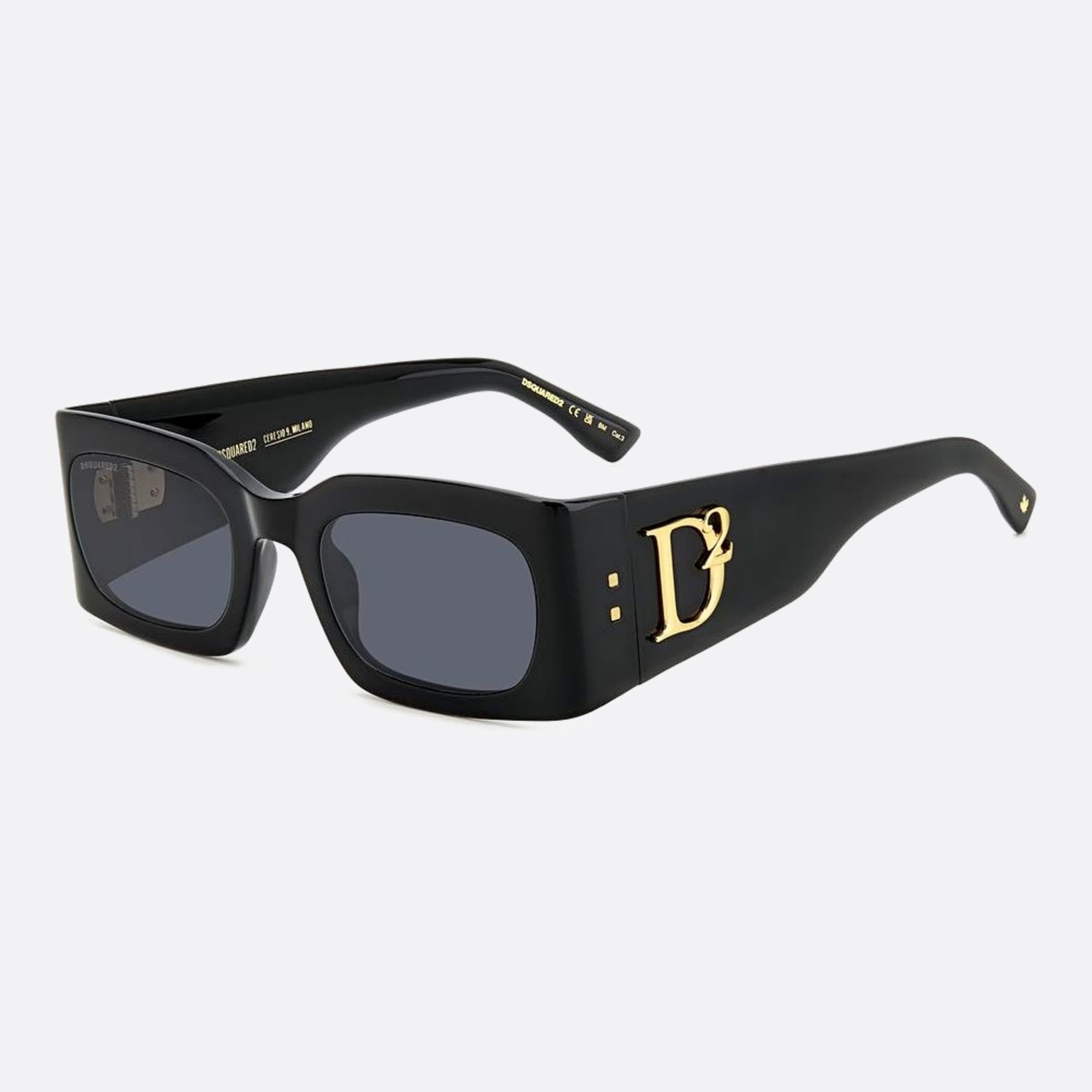 Dsquared2 52mm Black Geometric Women Sunglasses - Side View