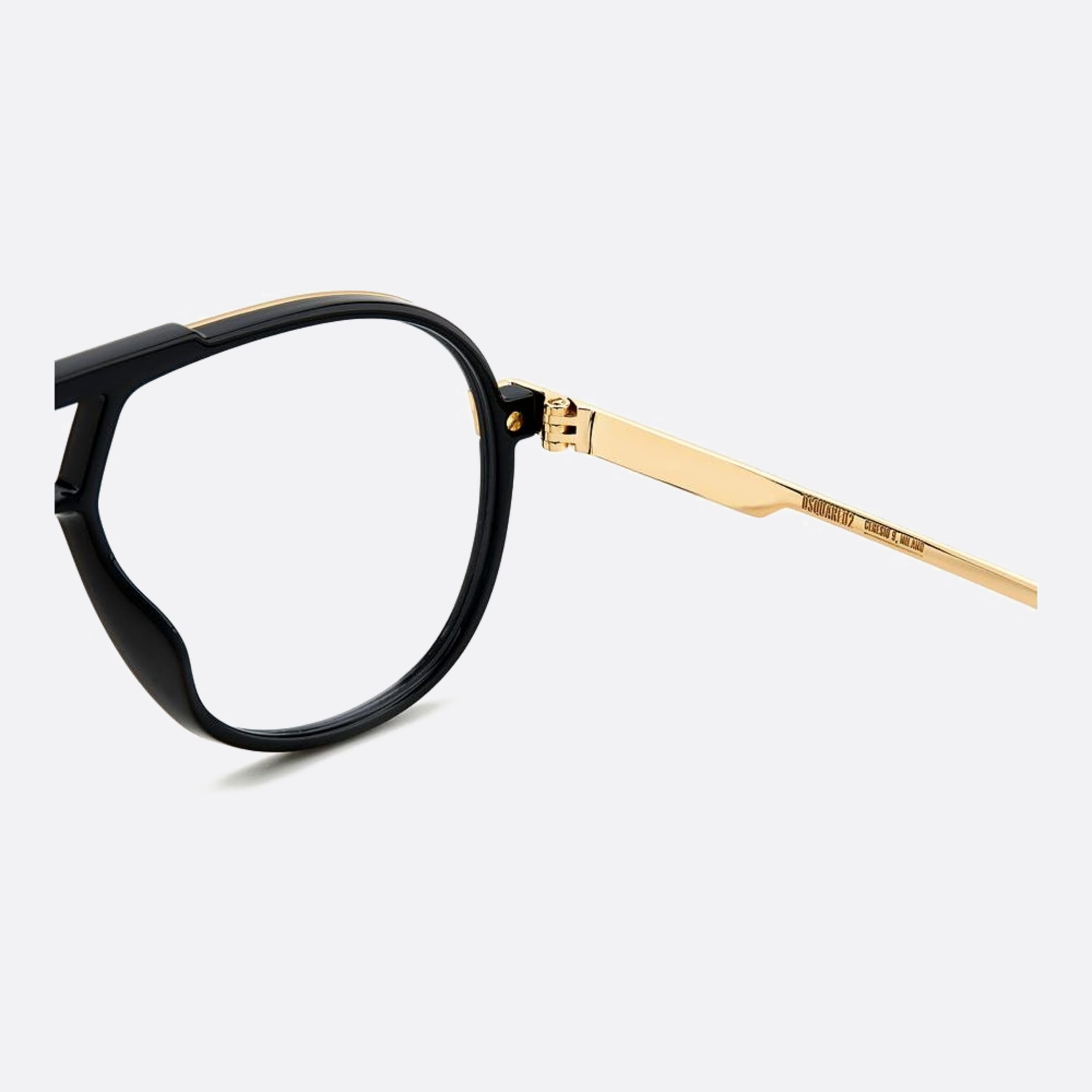 Dsquared2 58mm Black Pilot Men Eyeglasses - Detail View