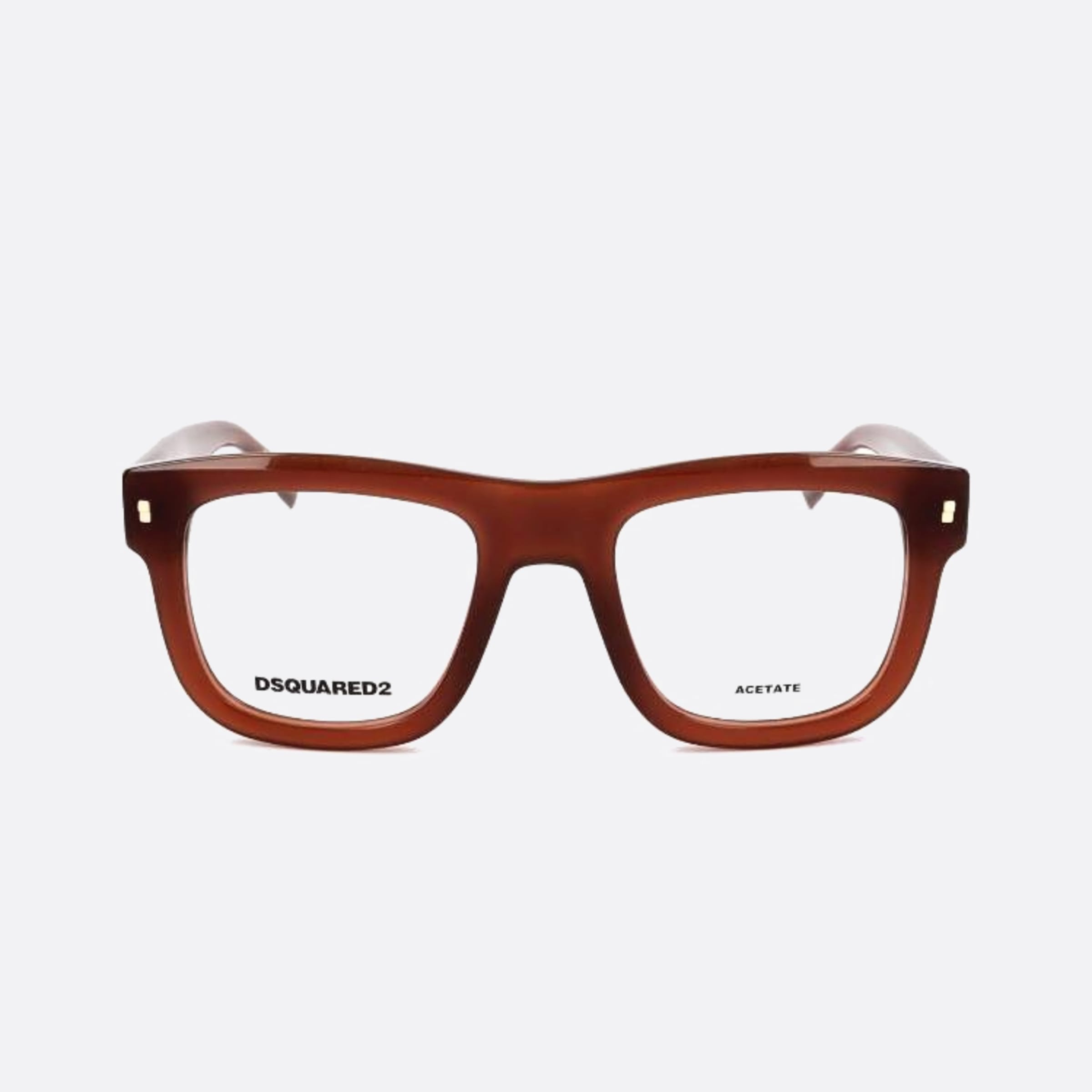 Dsquared2 53mm 09q Brown Squared Men Eyeglasses - Main View
