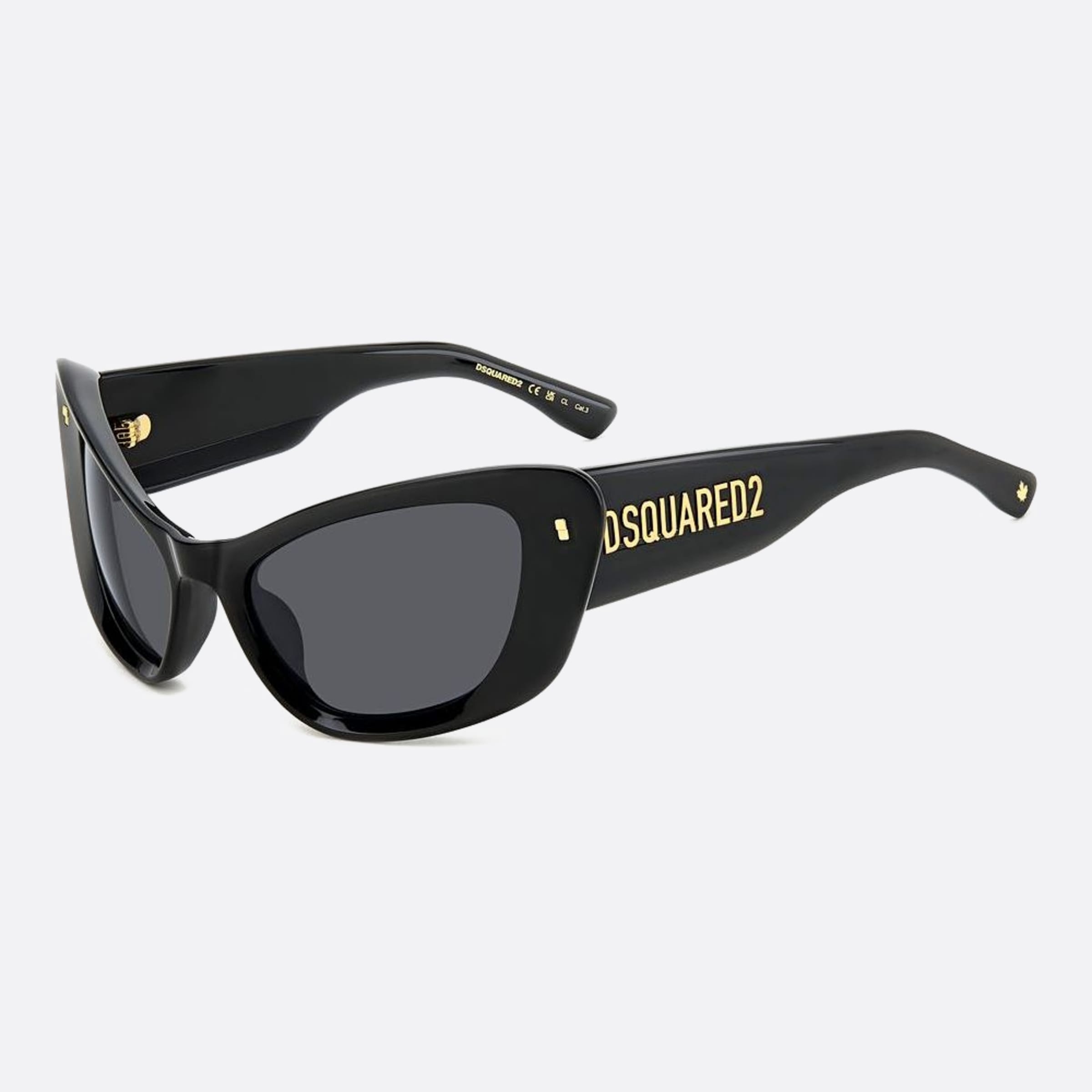 Dsquared2 57mm Black Cat Eye Women Sunglasses - Side View