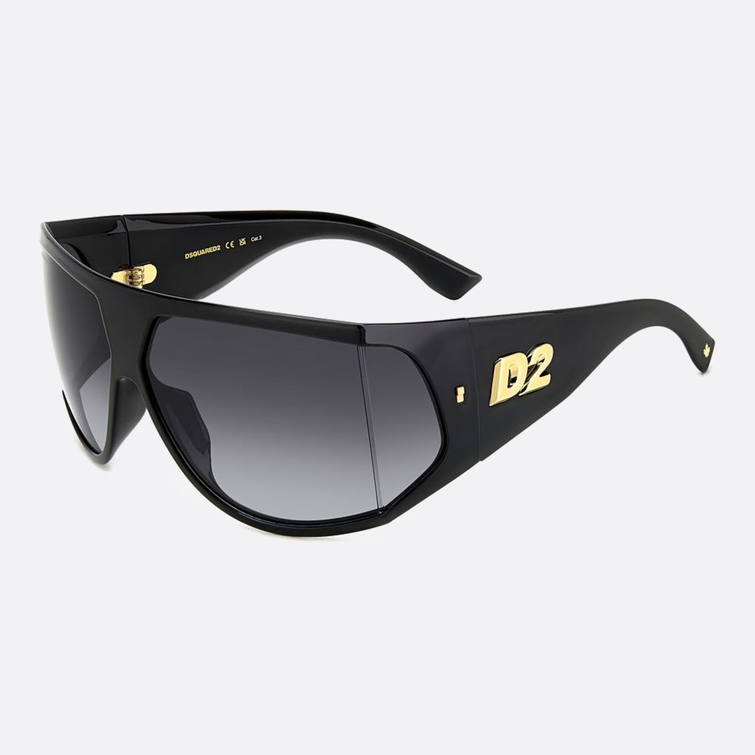Dsquared2 75mm 2m2 Black Geometric Men Sunglasses - Side View