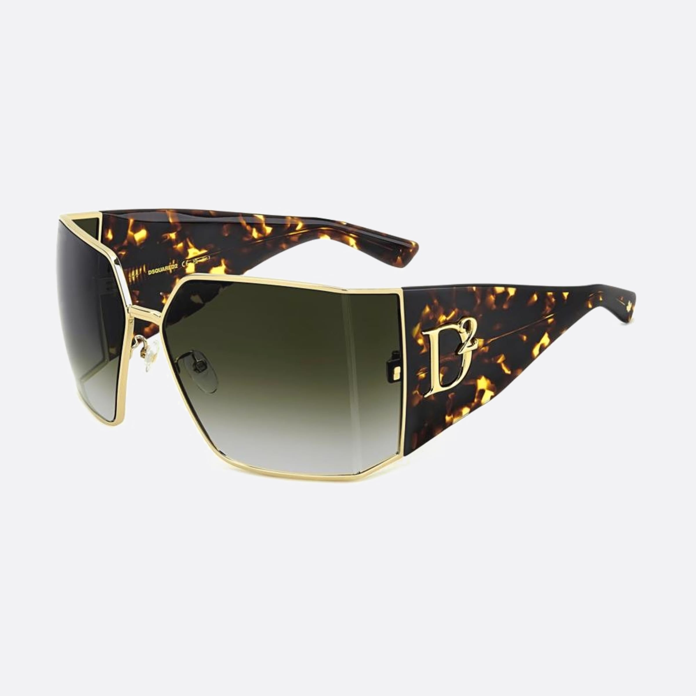 Dsquared2 73mm J5g Havana Visor Women Sunglasses - Side View