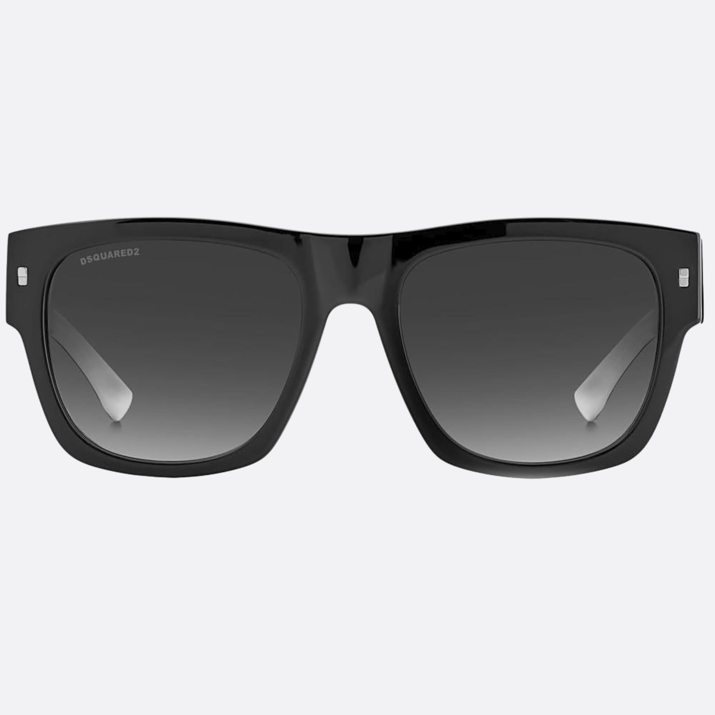 Dsquared2 55mm Icon 80s Black Squared Men Sunglasses - Main View