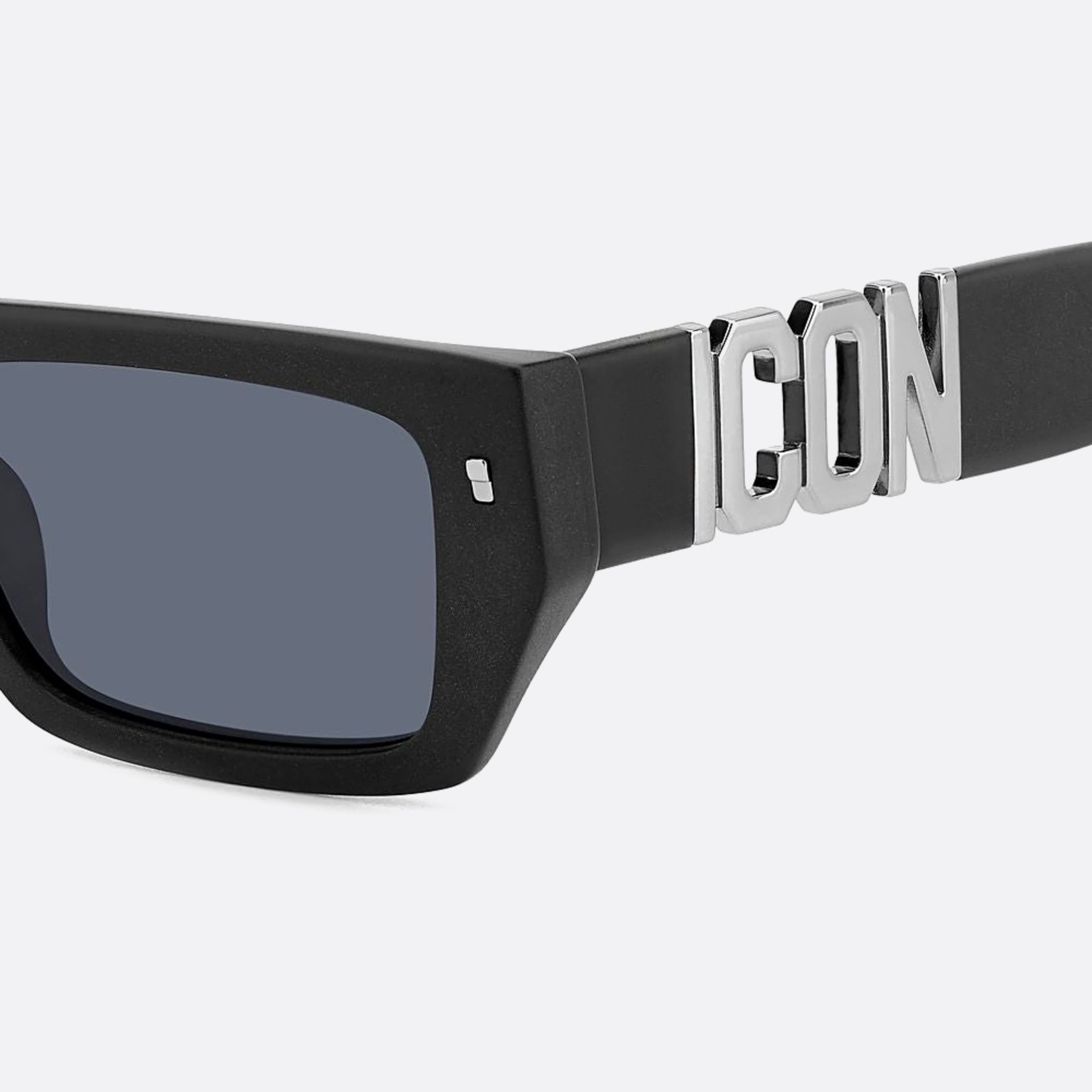 Dsquared2 54mm Icon Black Squared Men Sunglasses - Additional Angle