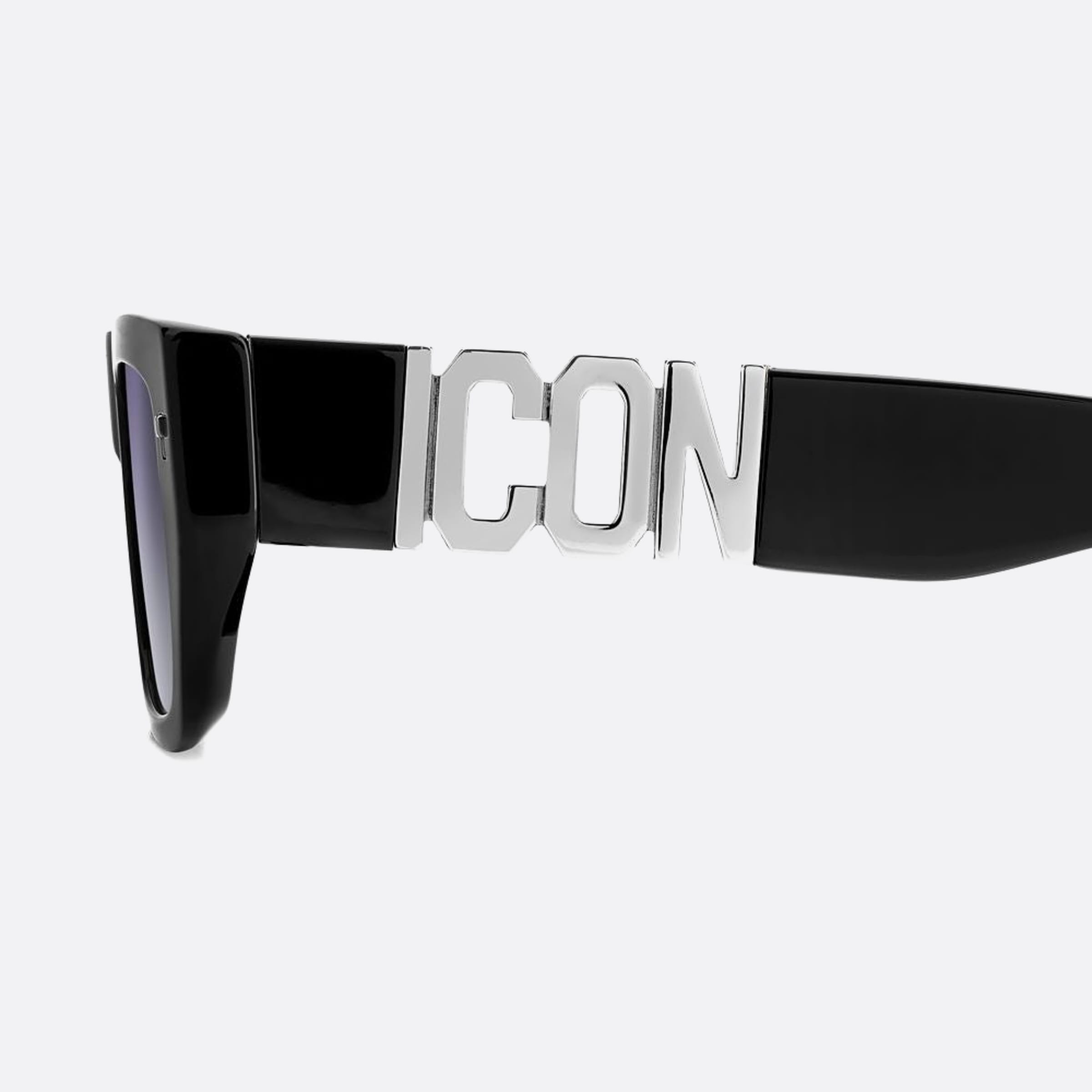 Dsquared2 54mm Icon Black Squared Men Sunglasses - Detail View