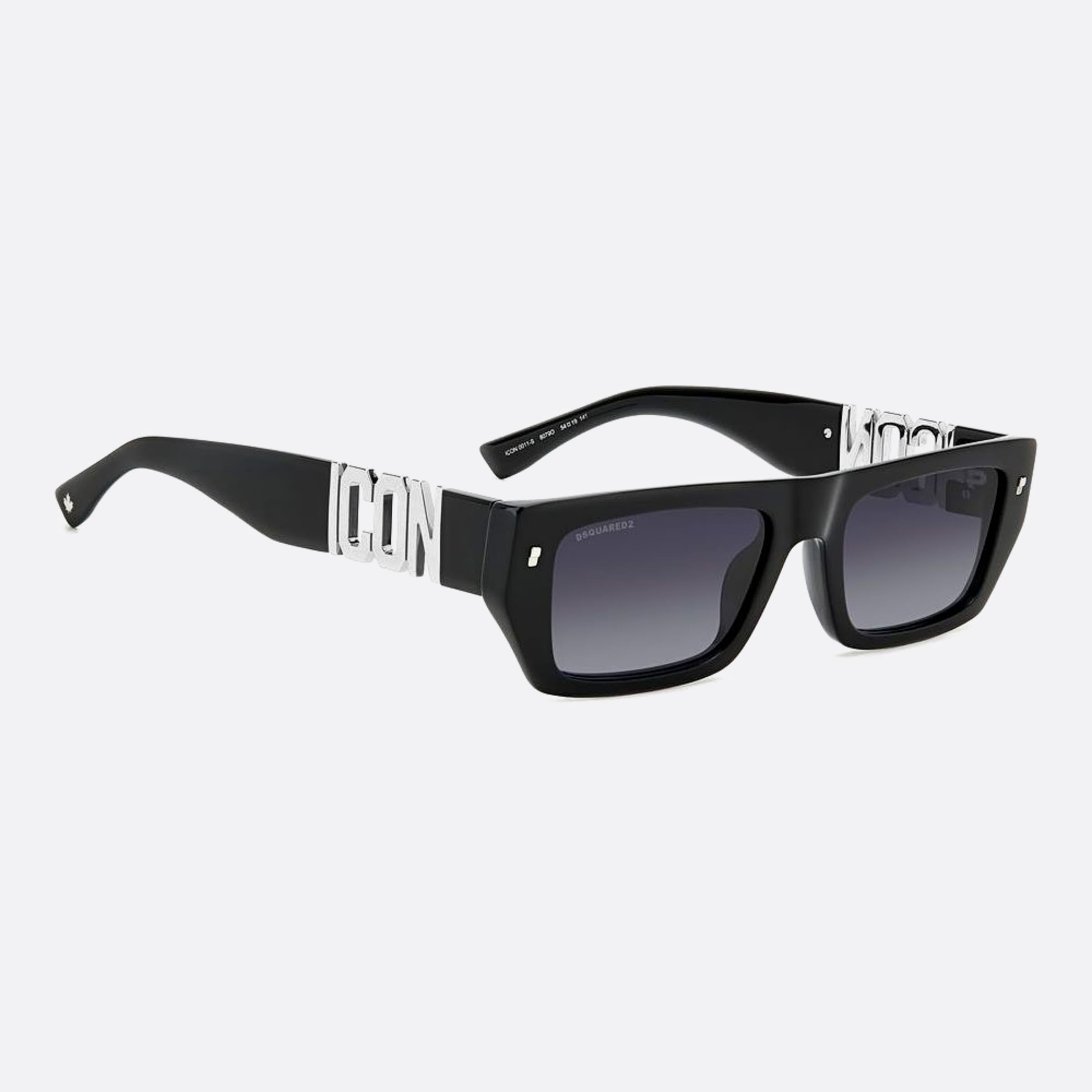 Dsquared2 54mm Icon Black Squared Men Sunglasses - Additional Angle