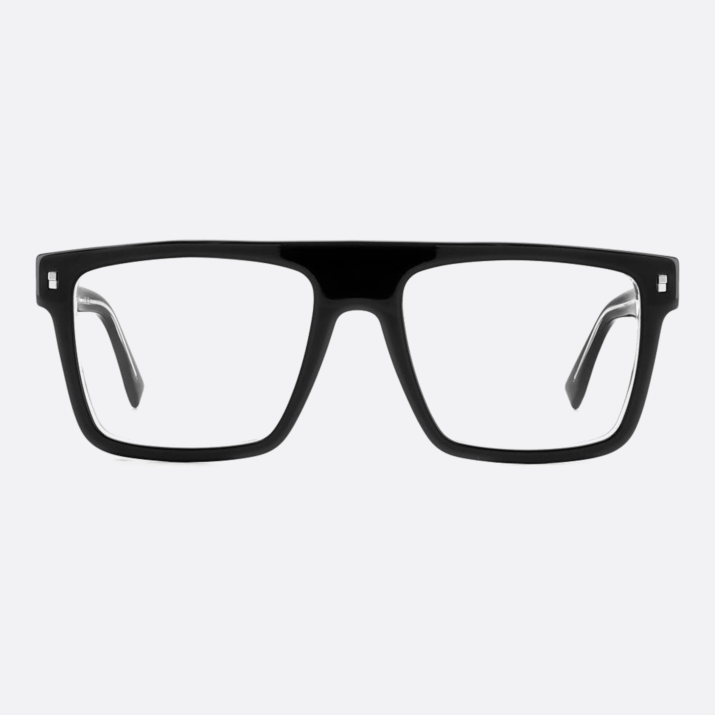 Dsquared2 54mm Icon 7c5 Black Geometric Men Eyeglasses - Main View