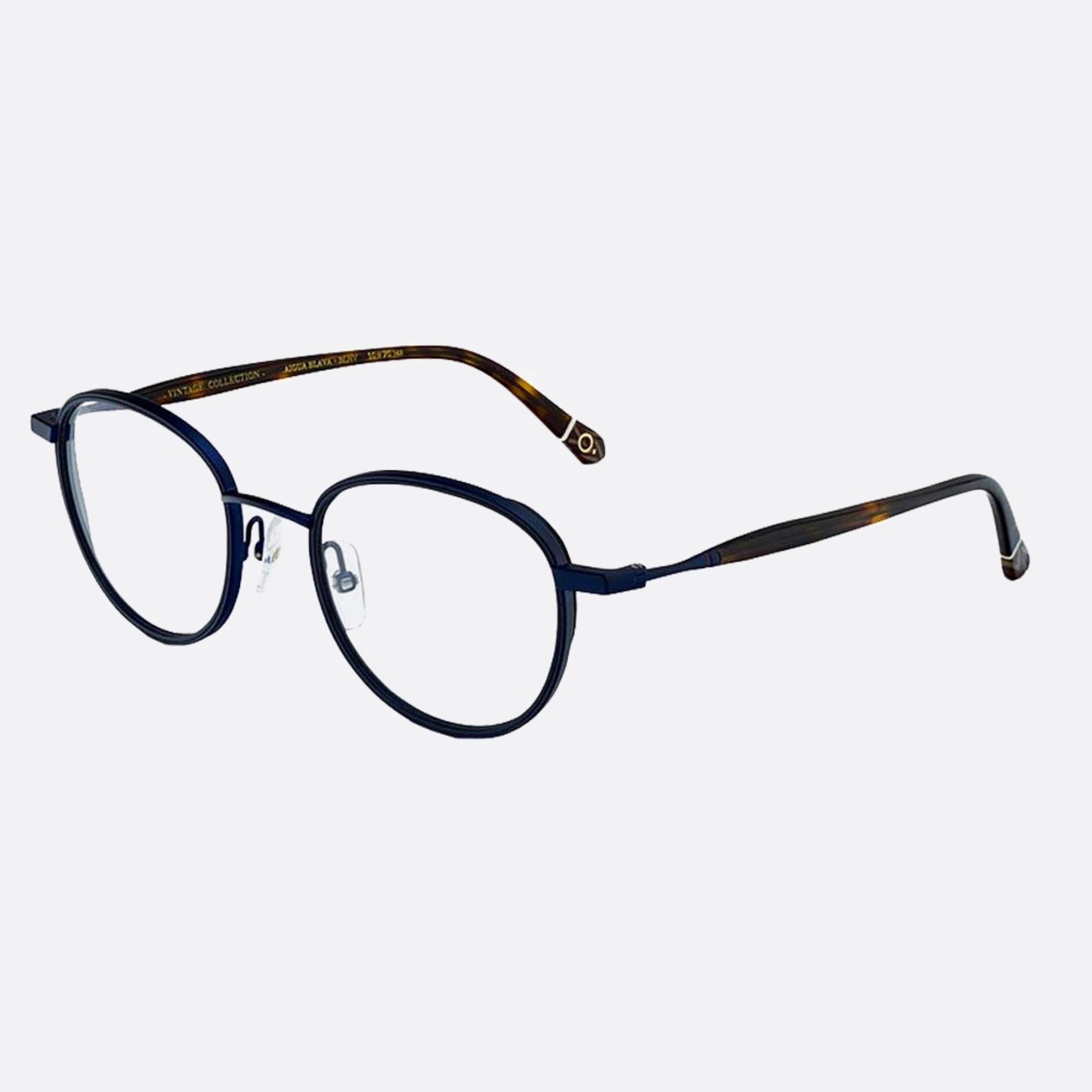Etnia 50mm Barcelona Aigua Blava Blhv Blue Round Unisex Eyeglasses - Side View