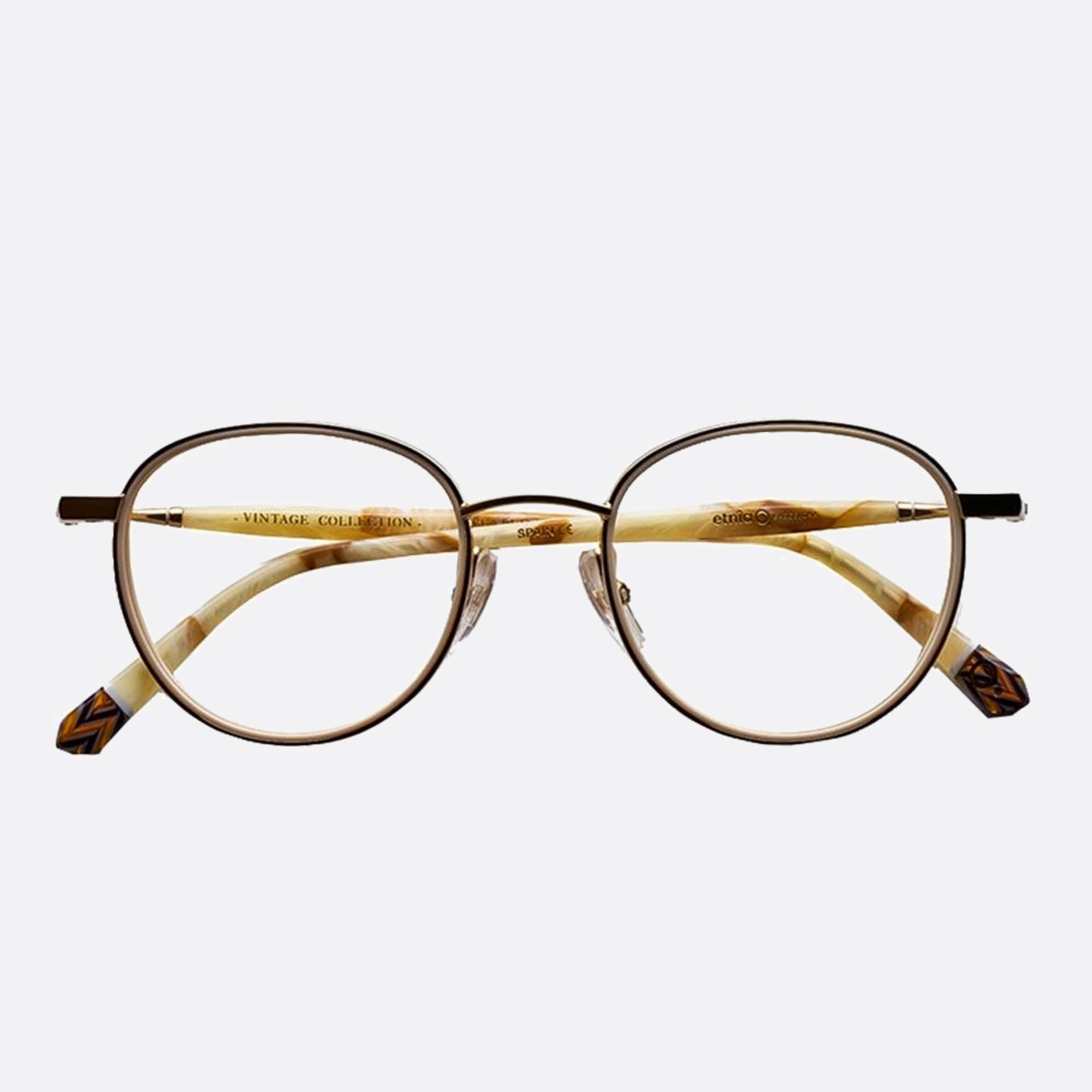 Etnia 50mm Barcelona Aigua Blava Gdwh Gold Round Unisex Eyeglasses - Main View