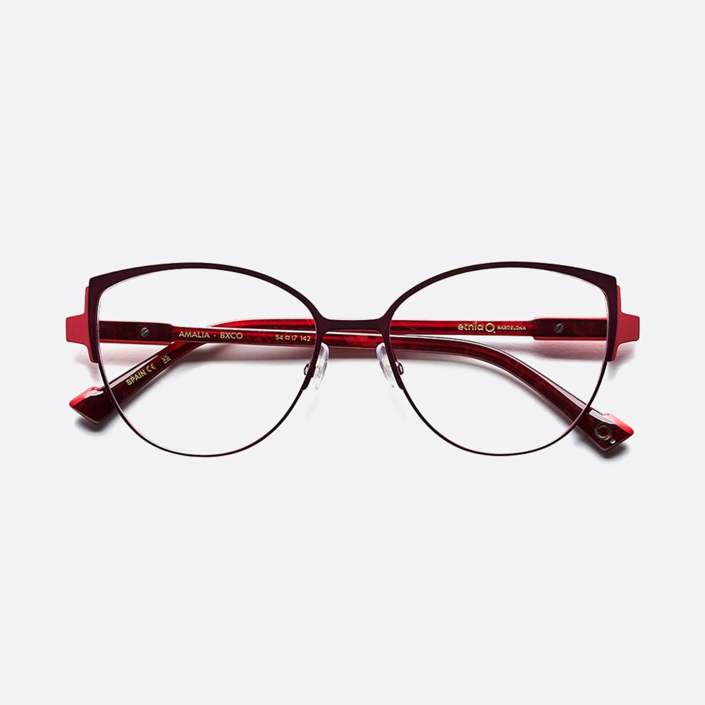 Etnia 53mm Barcelona Amalia 54o Bxco Red Cat Eye Unisex Eyeglasses - Main View