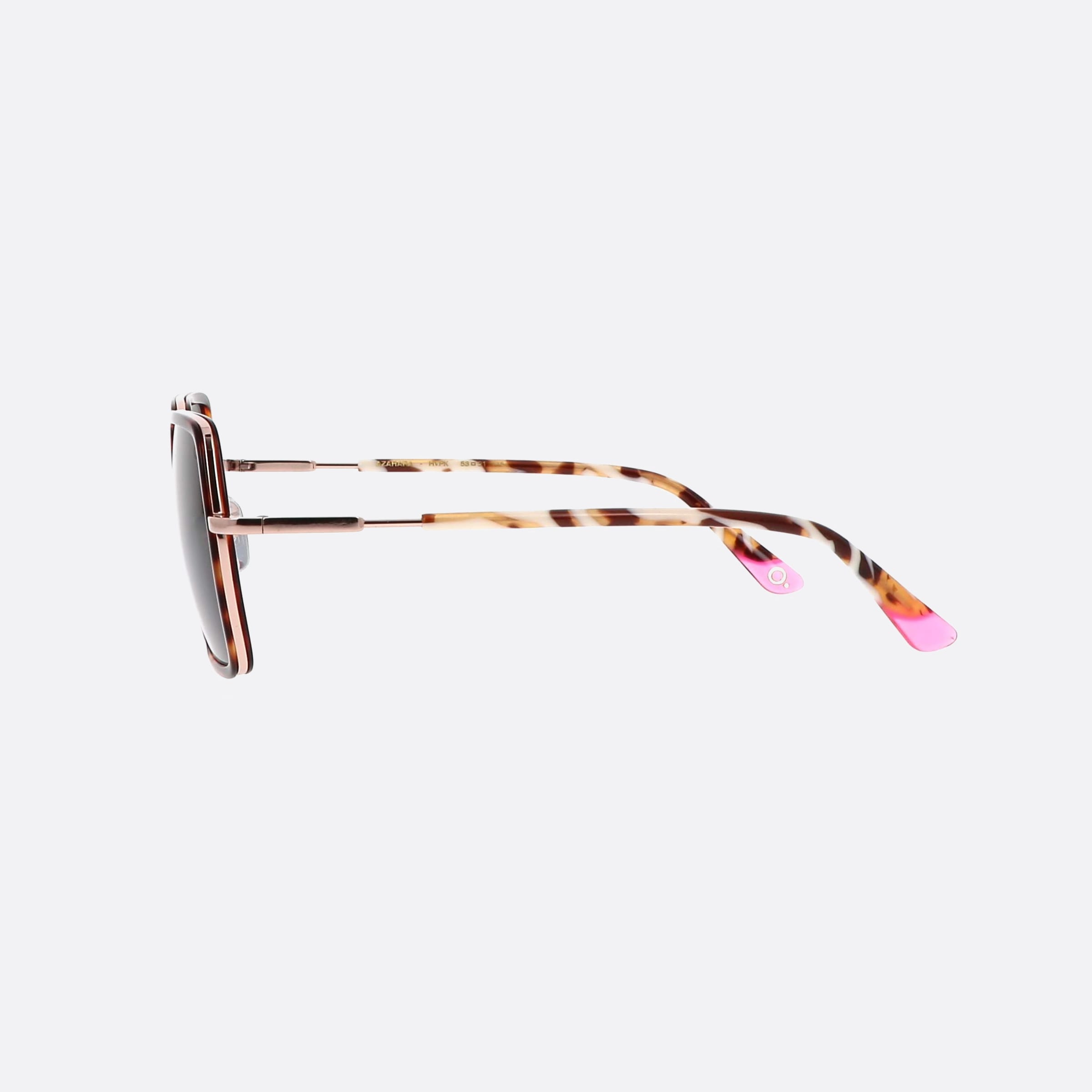 Etnia 53mm Barcelona Azahara 7azahar Hvpk Tortoise Square Polarized Unisex Sunglasses - Detail View